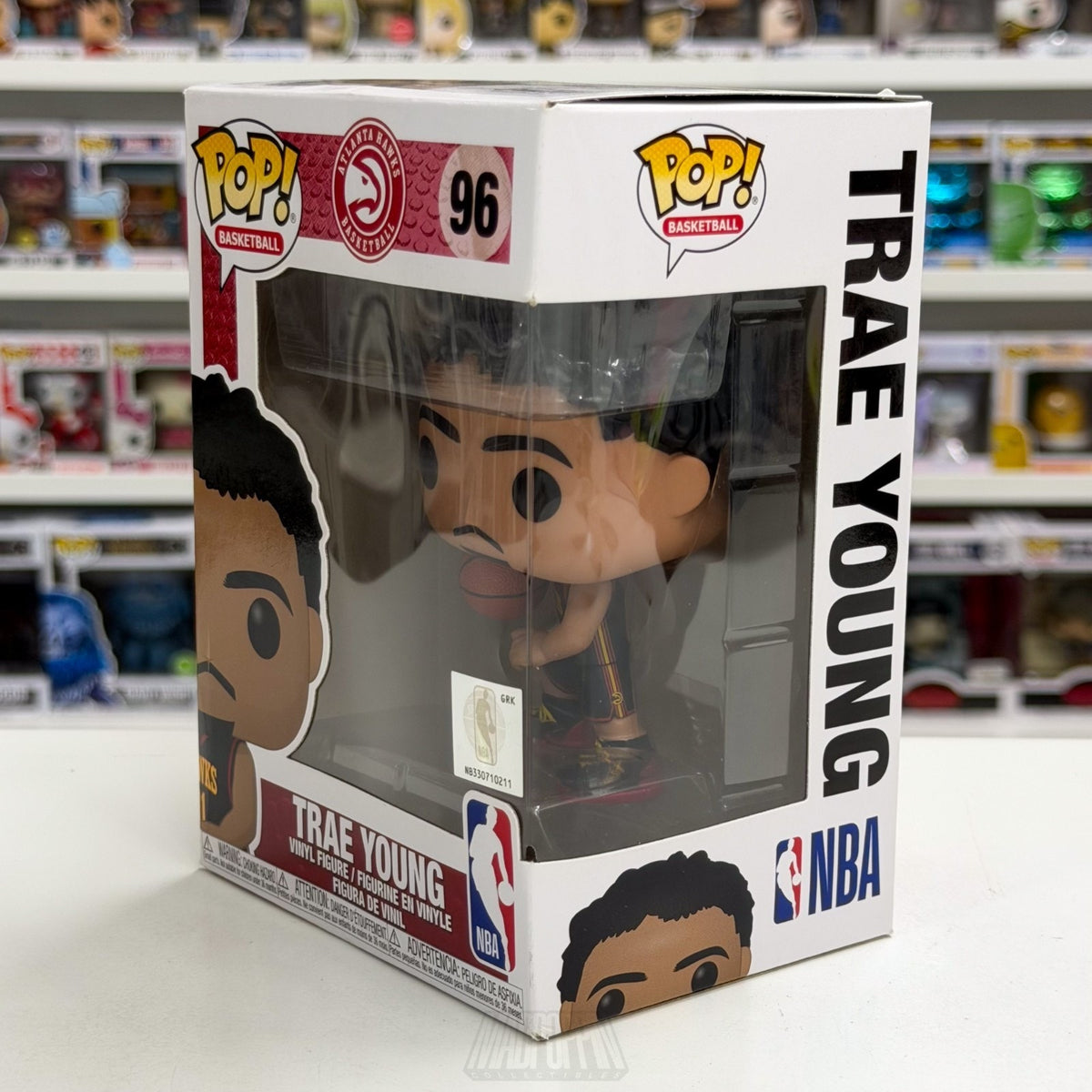 Funko Pop NBA Basketball Atlanta Hawks Trae Young Black Jersey 96 Vinyl Figure