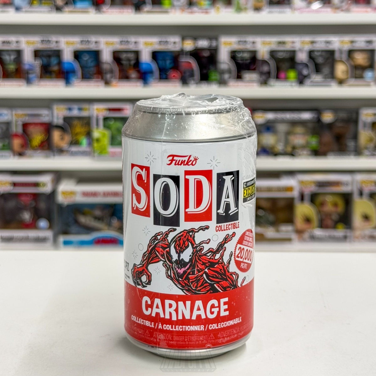 Funko Soda Marvel Carnage Entertainment Earth Exclusive Symbiote Vinyl Figure