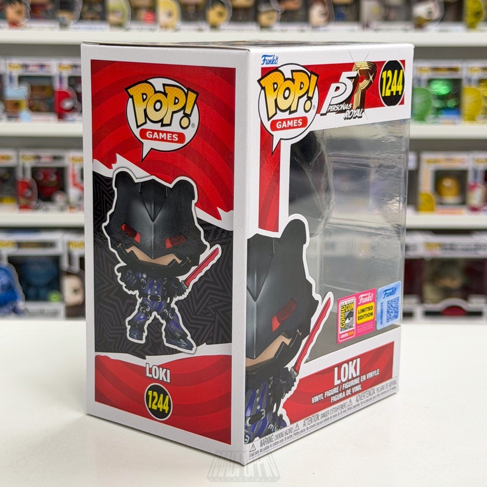 Funko Pop Games Persona 5 Royal Loki 1244 SDCC 2026 Video OFFICIAL CON STICKER