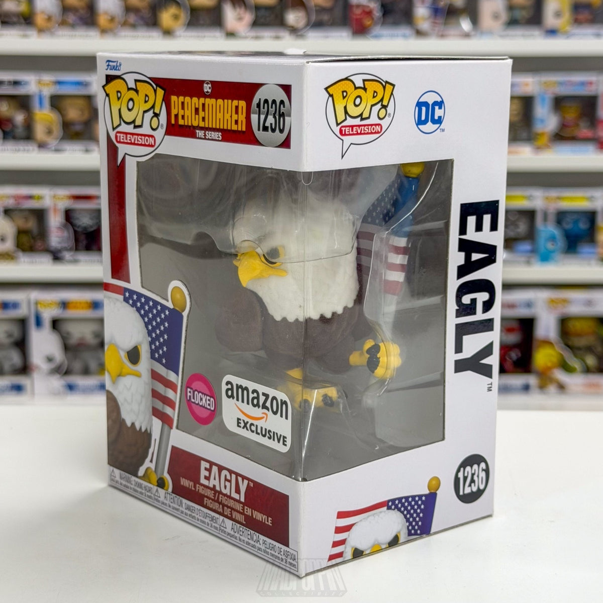 Funko Pop TV Peacemaker Eagly Flocked Amazon 1236 Sidekick Toy Bird Vinyl Figure