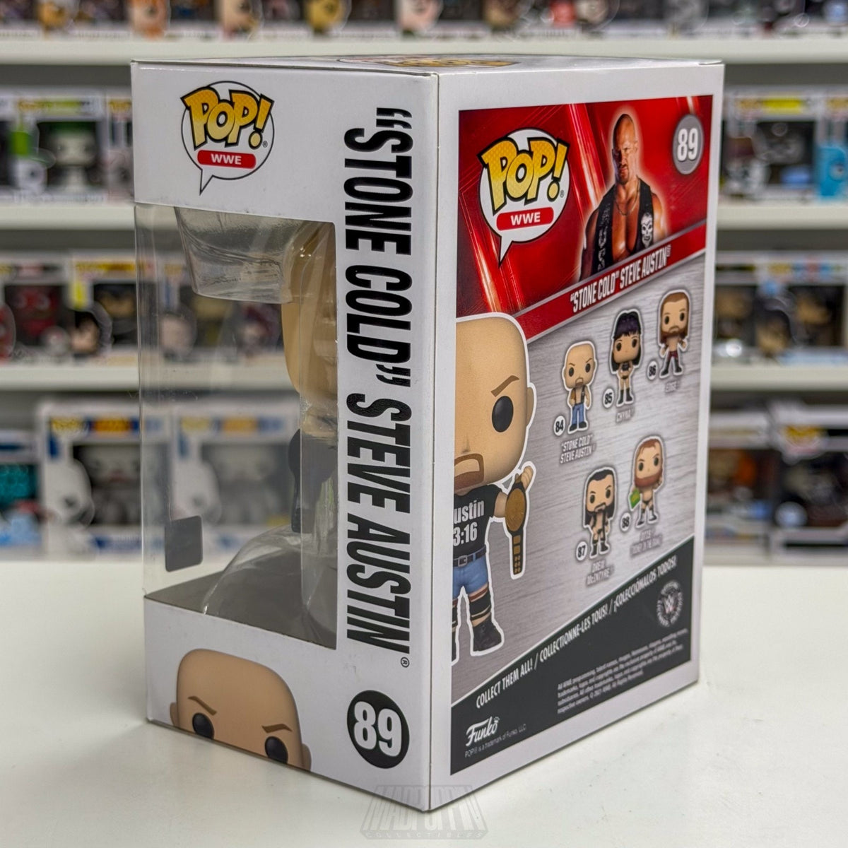 Funko Pop WWE Stone Cold Steve Austin Metallic Two Belts 89 Wrestling Toy Figure