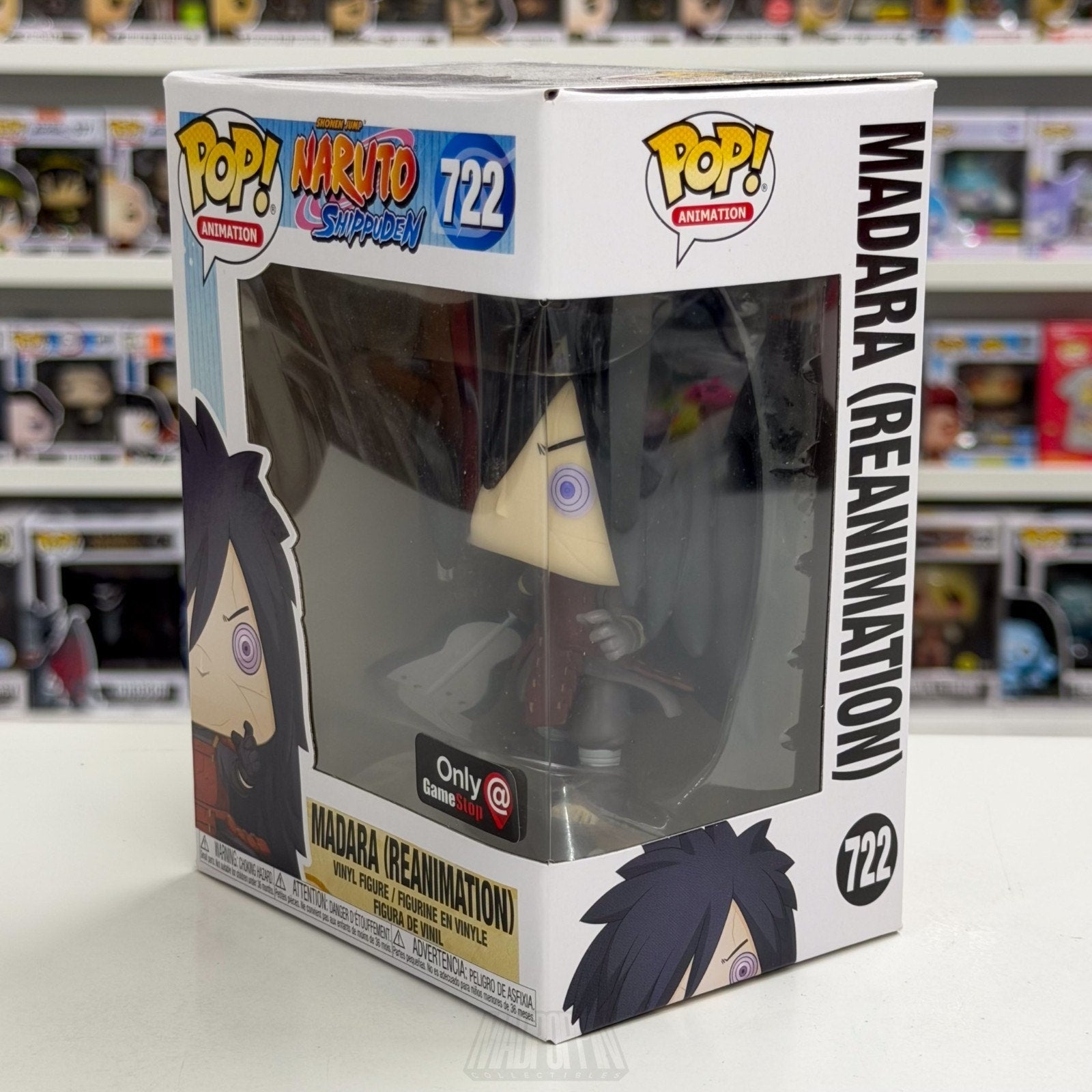 Funko Pop Anime Naruto Madara Reanimation GameStop 722 Japan Manga Vinyl Figure