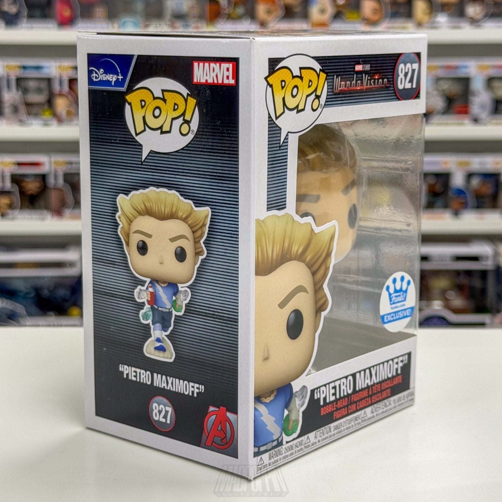 Funko Pop Marvel WandaVision Pietro Maximoff Funko Shop 827 Disney+ Vinyl Figure
