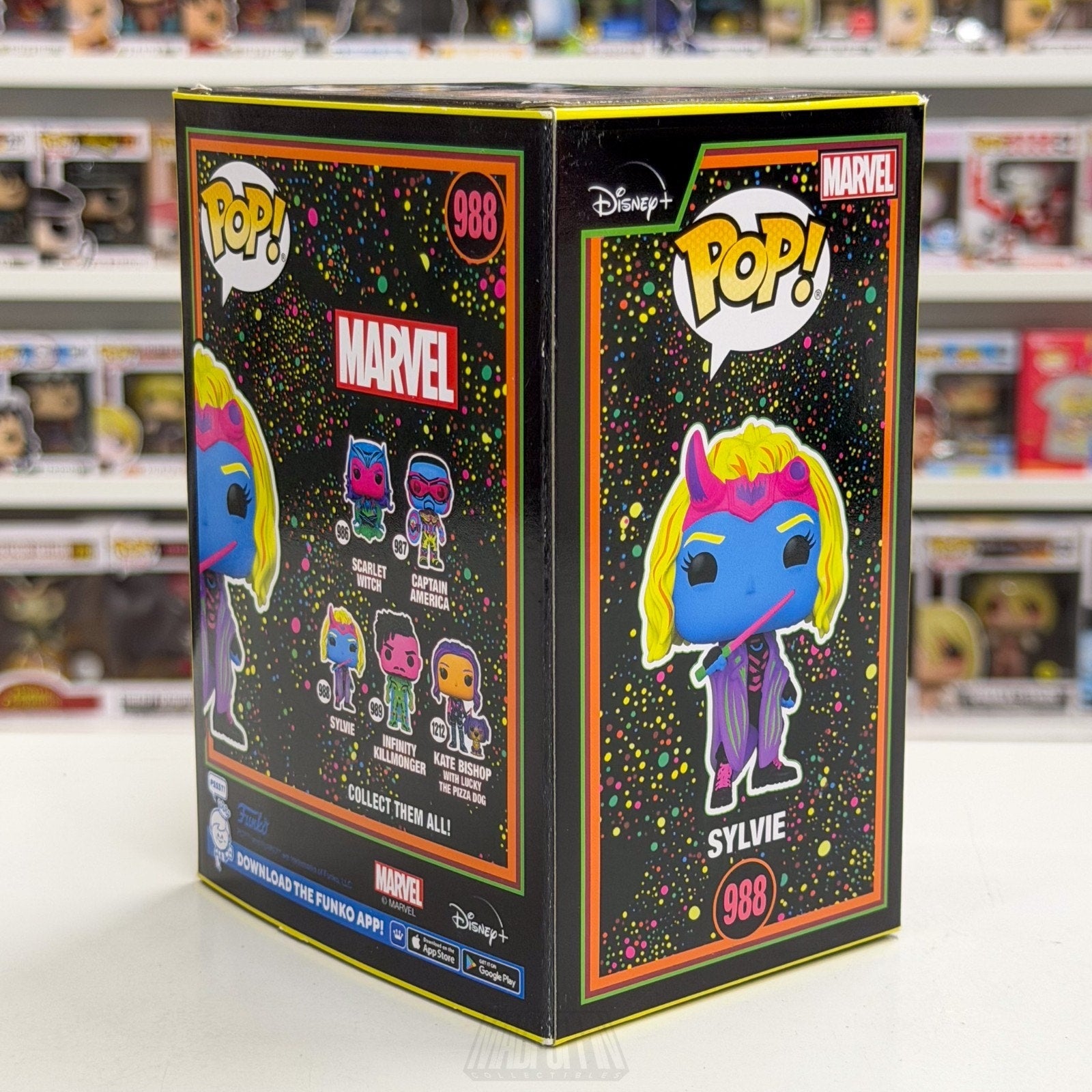 Funko Pop Marvel Studios Loki Sylvie Blacklight Target 988 MCU Toy Vinyl Figure