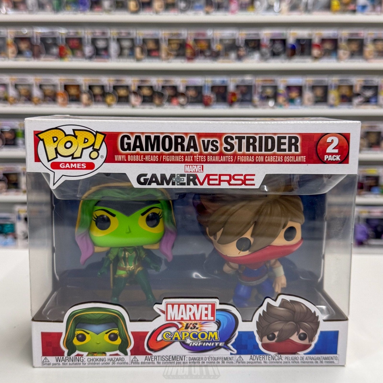 Funko Pop Marvel Capcom Gamerverse Gamora vs Strider 2 Pack Toy Vinyl Figure