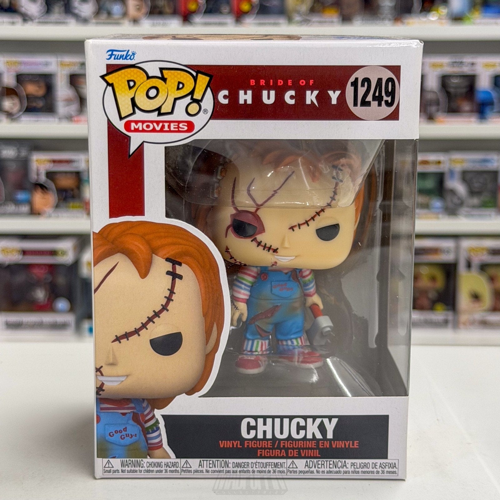 Funko Pop Movies Bride of Chucky Axe 1249 Good Guy Doll Horror Toy Vinyl Figure