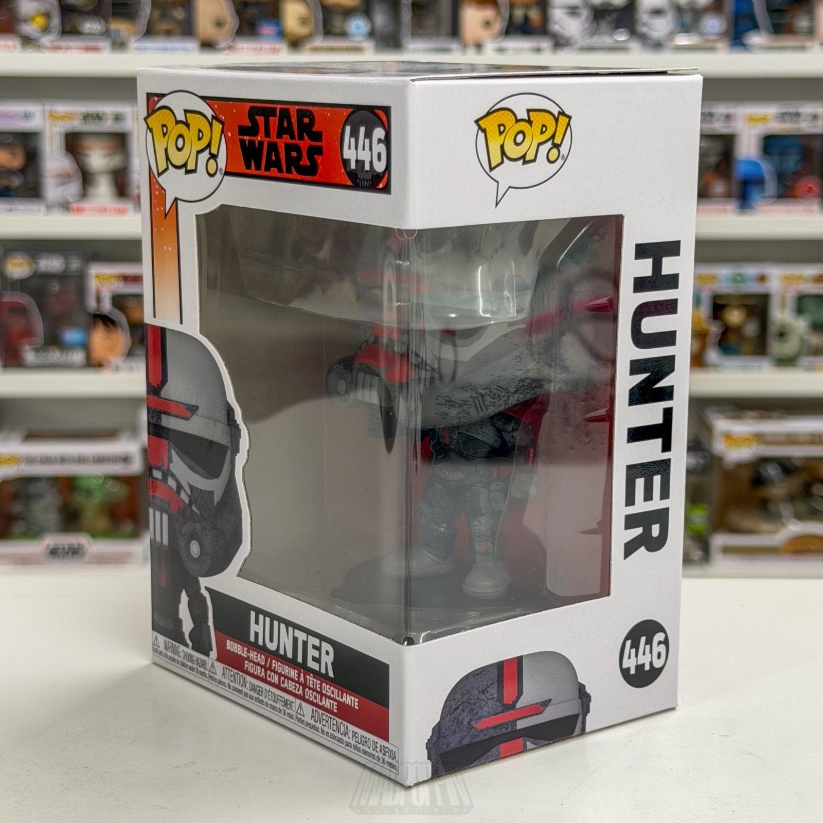 Funko Pop Star Wars Bad Batch Hunter 446 Clone Commando Trooper Toy Vinyl Figure