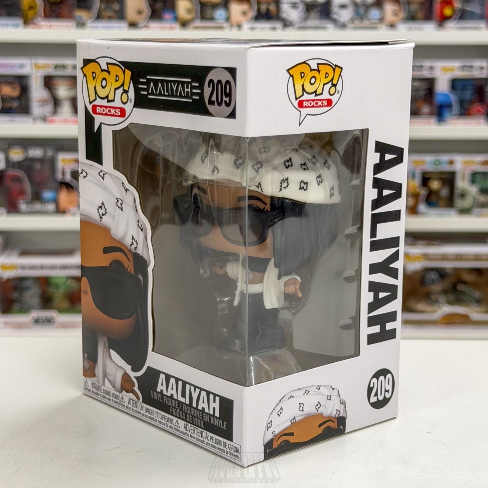 Funko Pop Rocks Aaliyah 209 Princess of R&B Singer Music MTV Toy Vinyl Figure