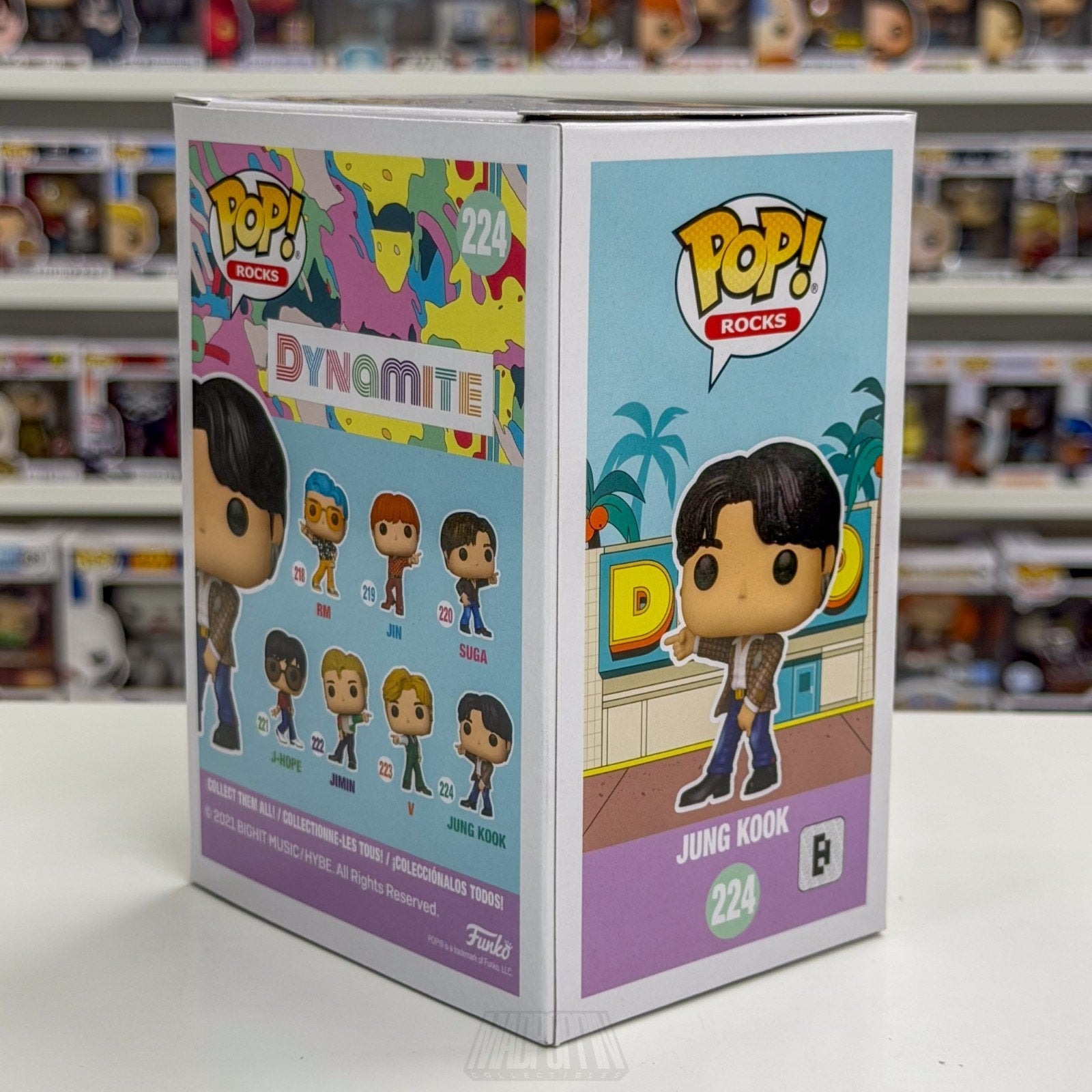 Funko Pop Rocks BTS Dynamite Jung Kook 224 Boy Band Korean K-Pop Vinyl Figure