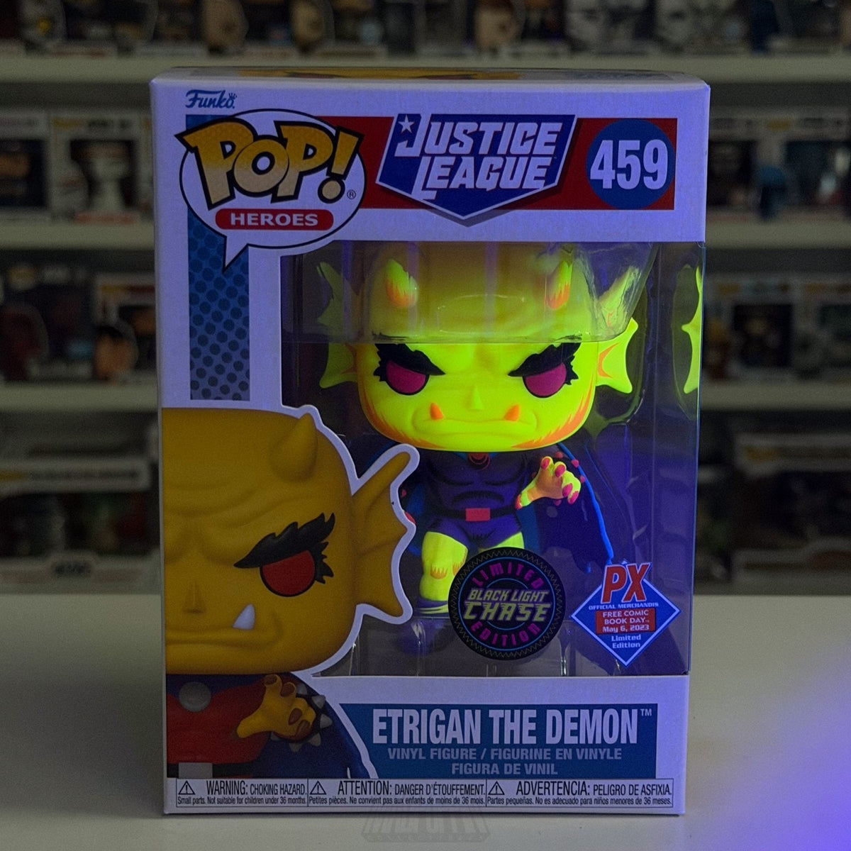 Funko Pop DC Heroes Justice League Etrigan Demon Blacklight Chase PX 459 Figure