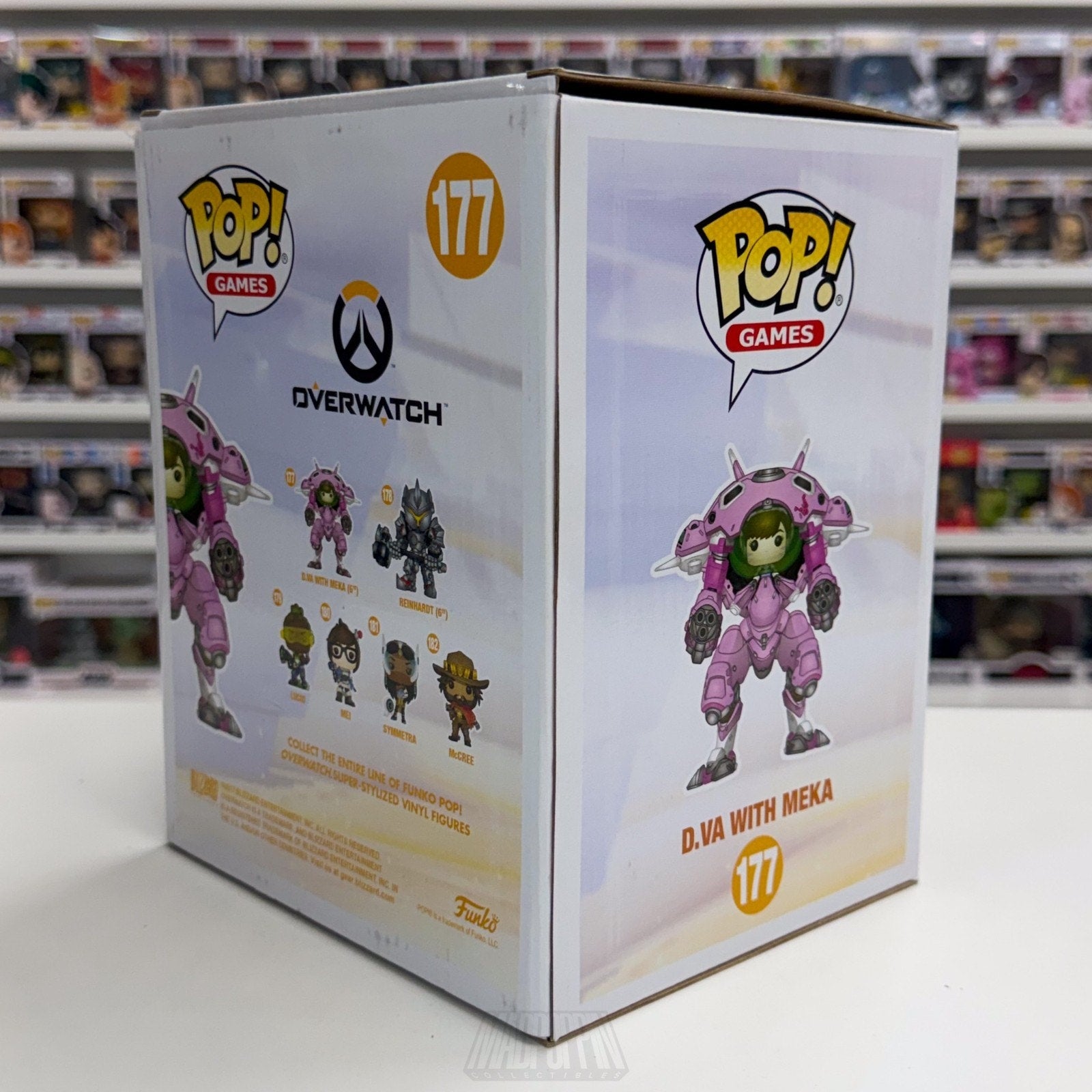 Funko Pop Games Overwatch D.Va w/MEKA Carbon Fiber Blizzard 177 Vinyl 6" Figure