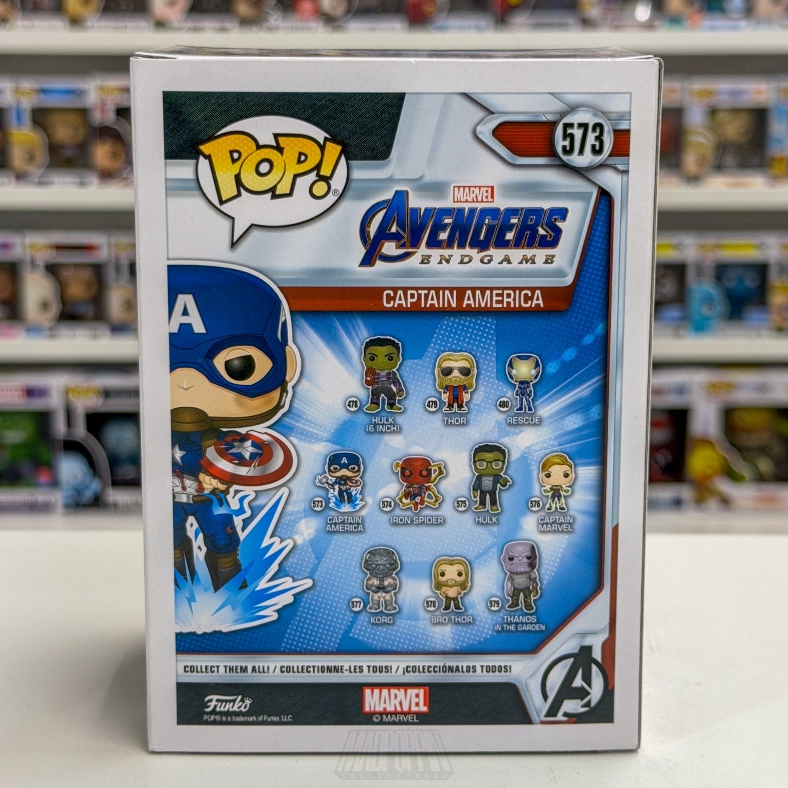 Funko Pop Marvel Avengers Endgame Captain America Mjolnir Broken Shield 573 Toy