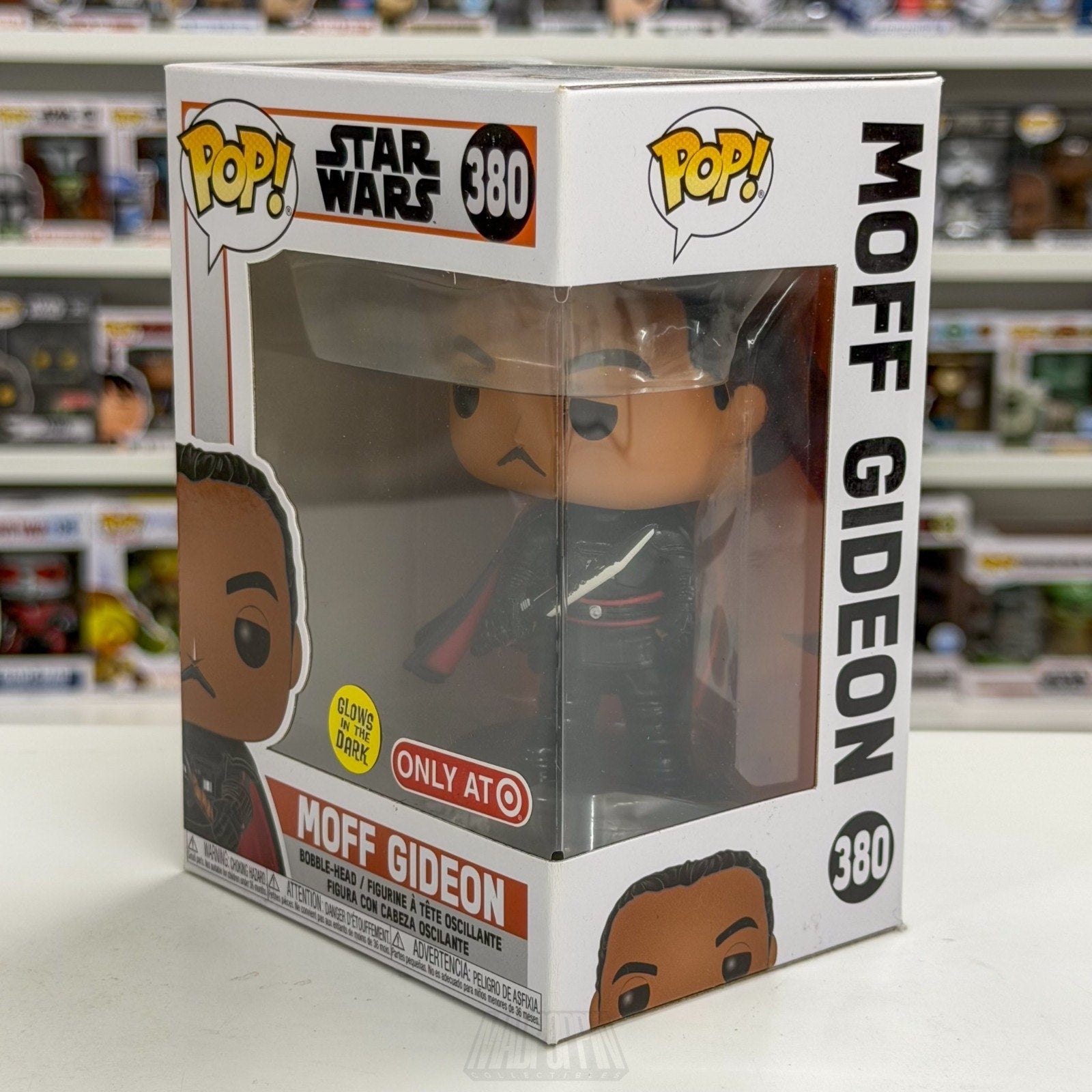 Funko Pop Star Wars Mandalorian Moff Gideon w/Darksaber Glow Target 380 Figure