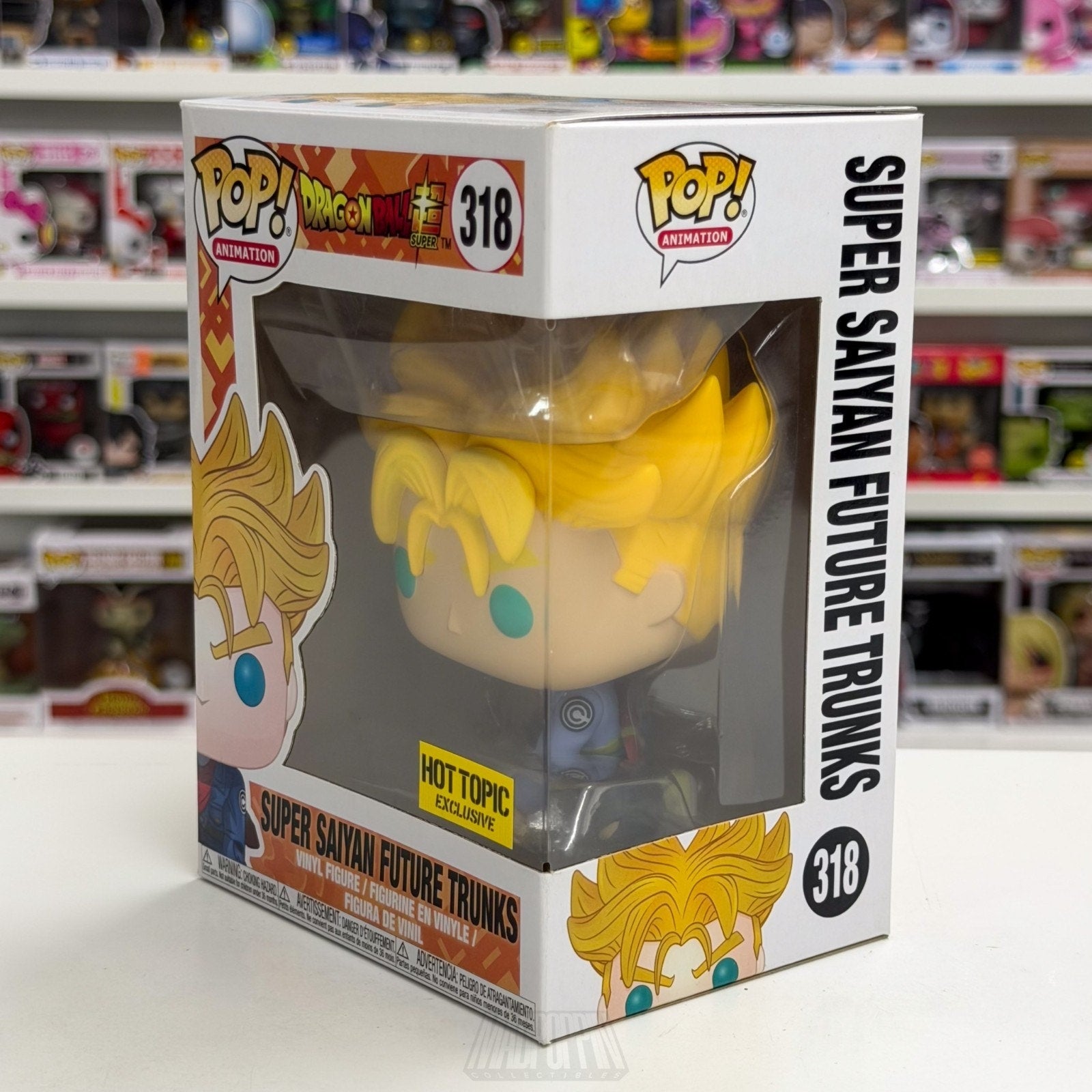 Funko Pop Anime Dragon Ball Super Saiyan Future Trunks Hot Topic 318 Toy Figure
