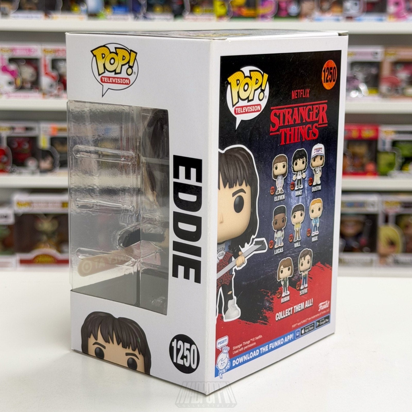 Funko Pop TV Stranger Things Eddie w/Guitar Target 1250 Season 4 Vinyl Figure