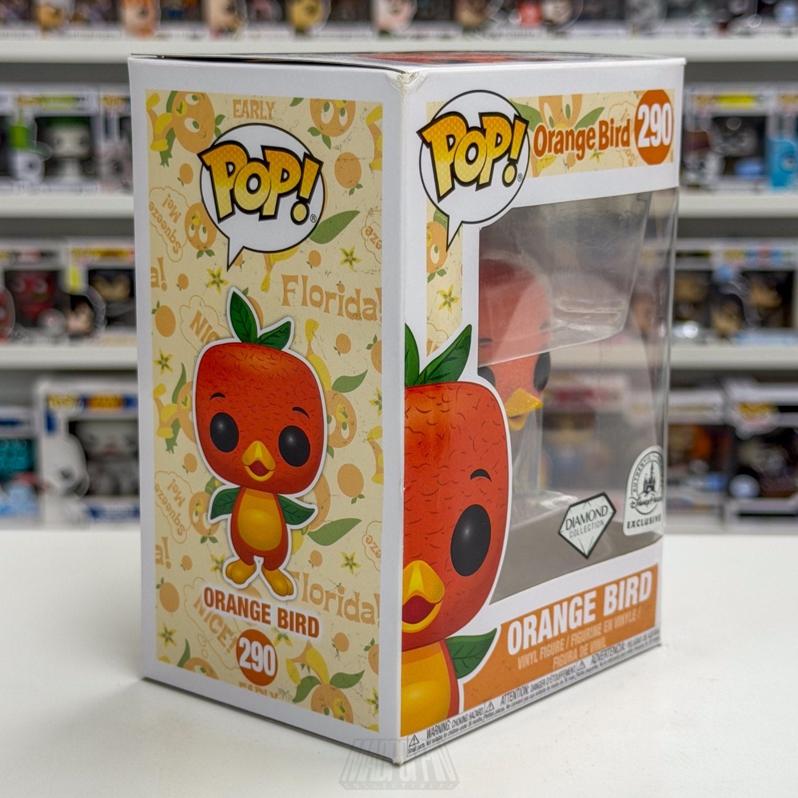 Funko Pop Disney Orange Bird Diamond Parks Exclusive 290 Florida Mascot Figure