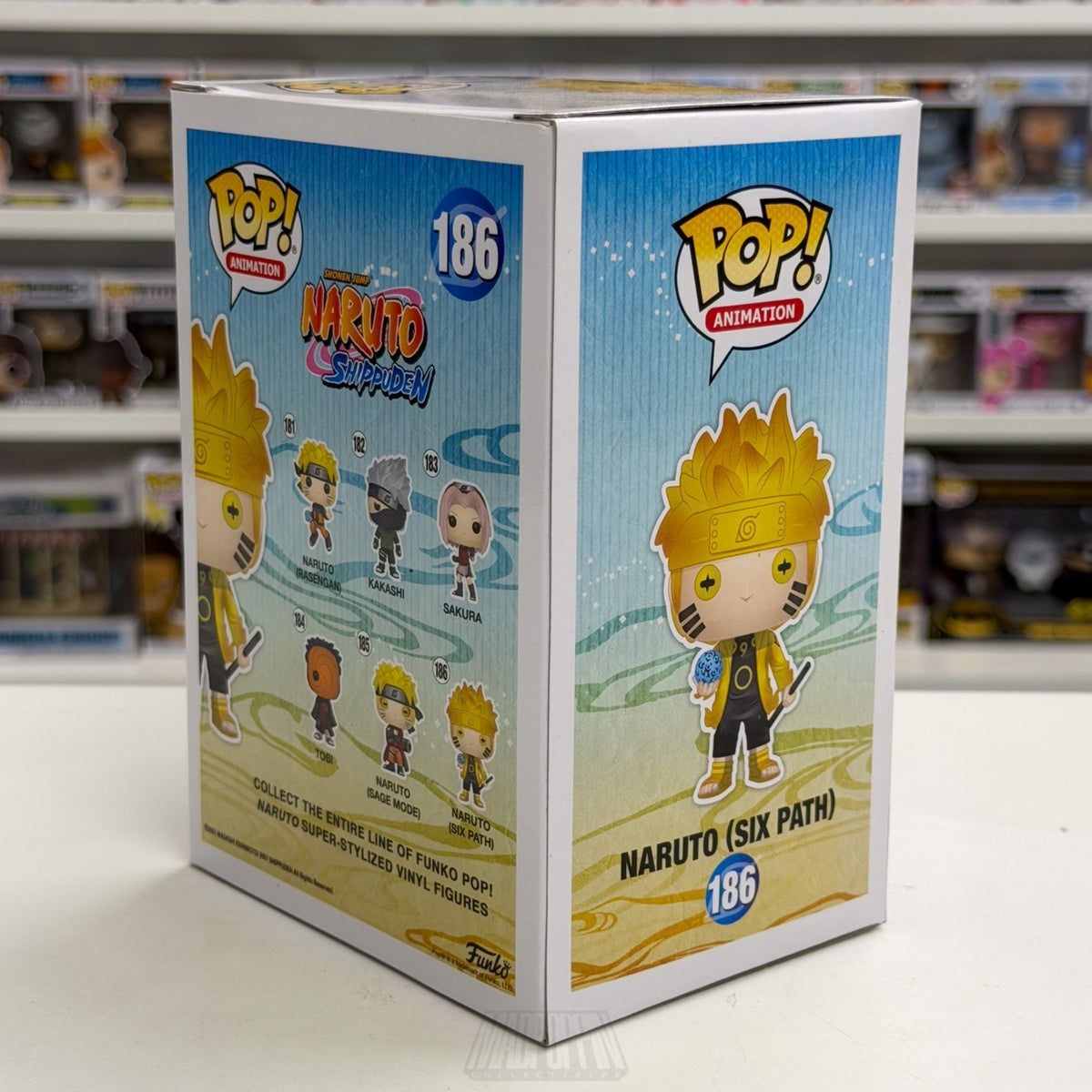Funko Pop Anime Naruto Six Path Glow Hot Topic 186 Japan Manga Toy Vinyl Figure