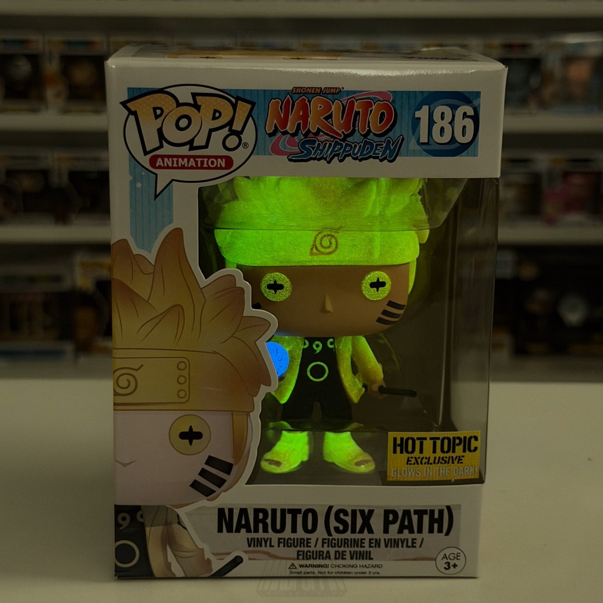 Funko Pop Anime Naruto Six Path Glow Hot Topic 186 Japan Manga Toy Vinyl Figure