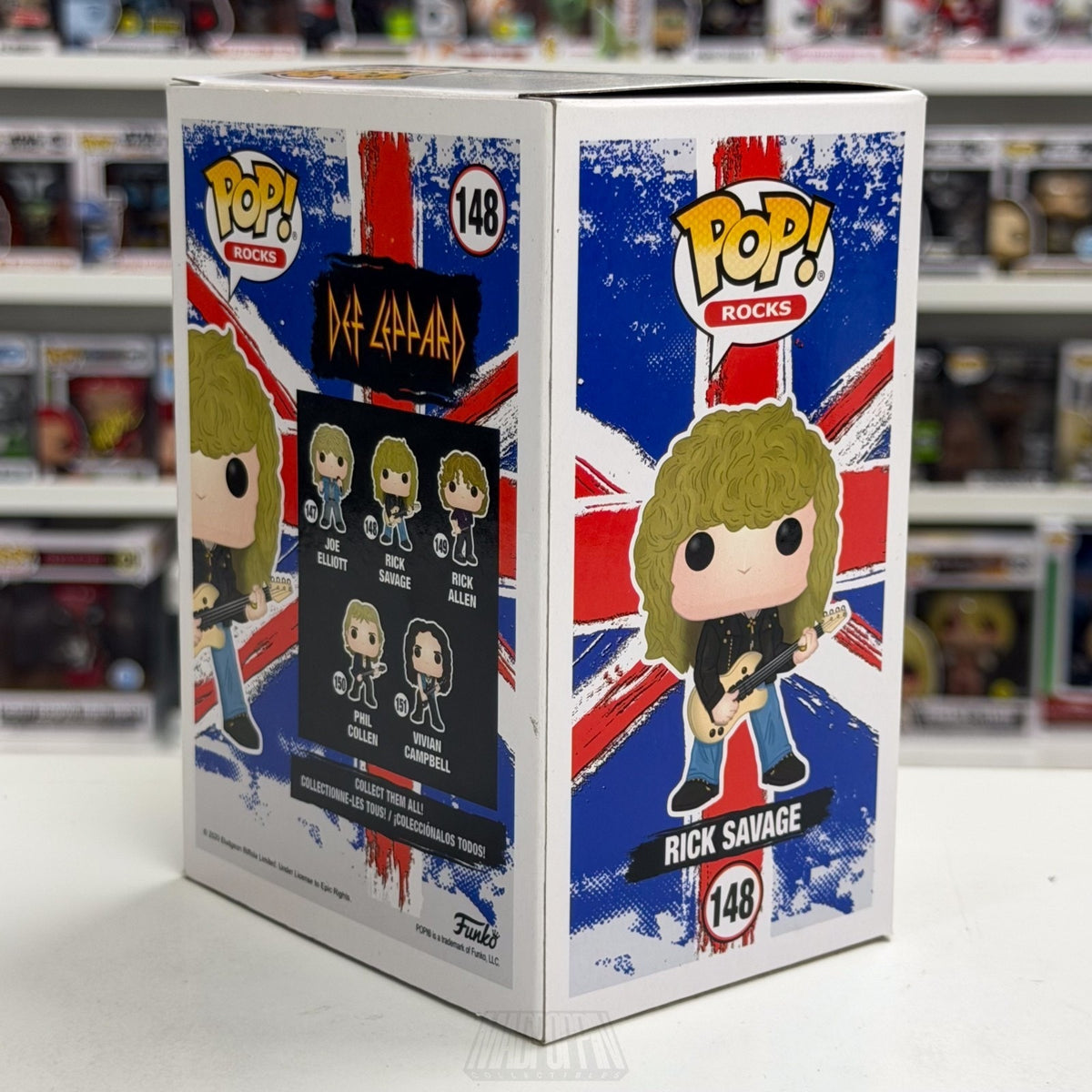 Funko Pop Rocks Def Leppard Rick Savage 148 English Glam Metal Band Vinyl Figure