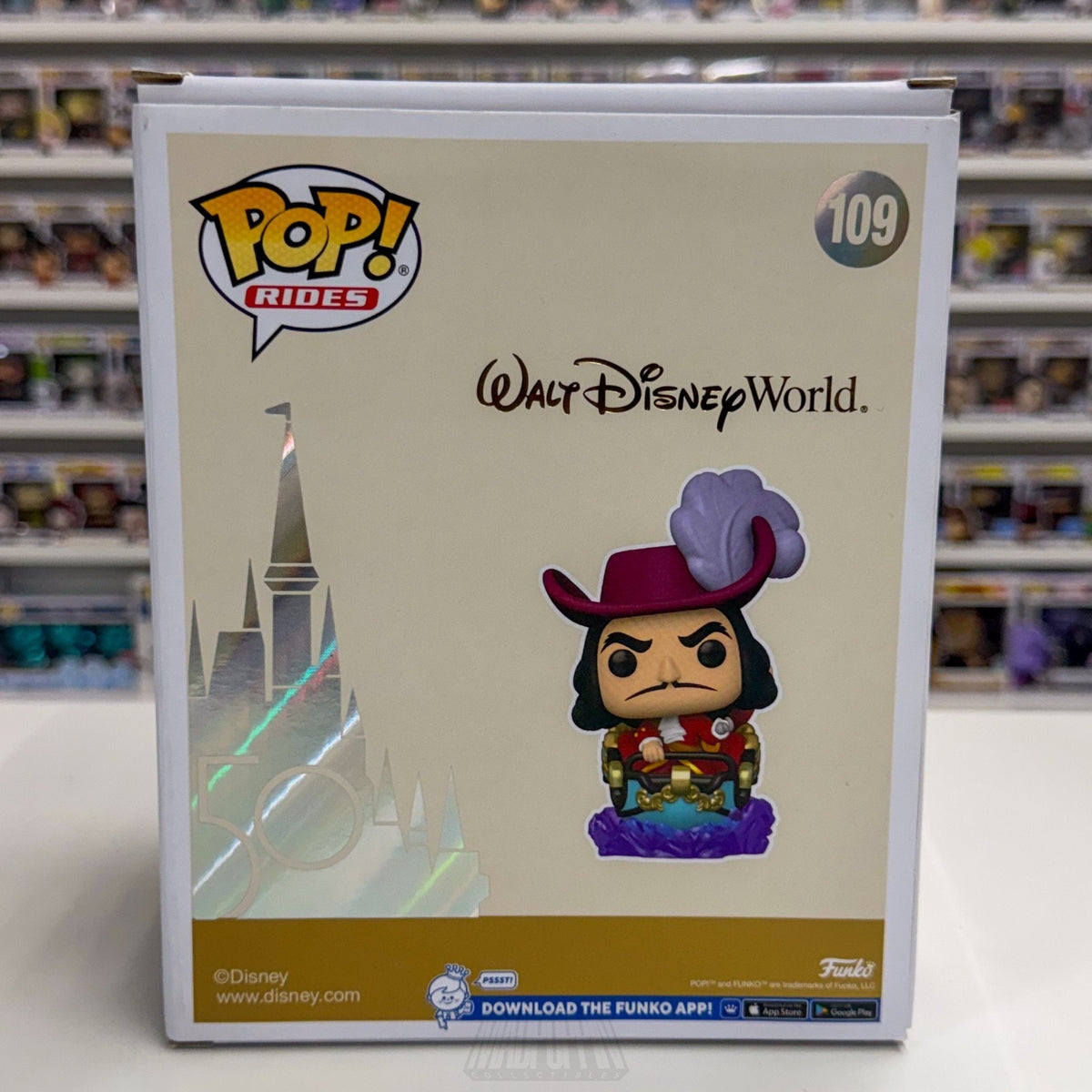 Funko Pop Disney Captain Hook at the Peter Pans Flight Attraction 109 Toy Figure