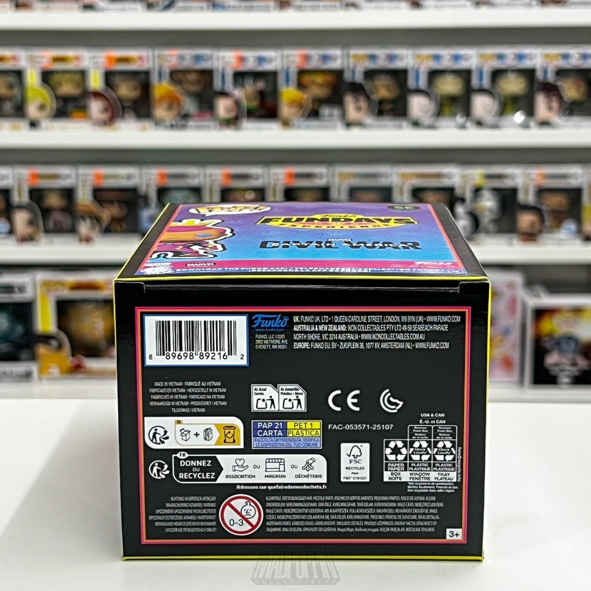 Funko Pop Fundays Freddy as Iron Man Blacklight Marvel Civil War 500pcs Figure