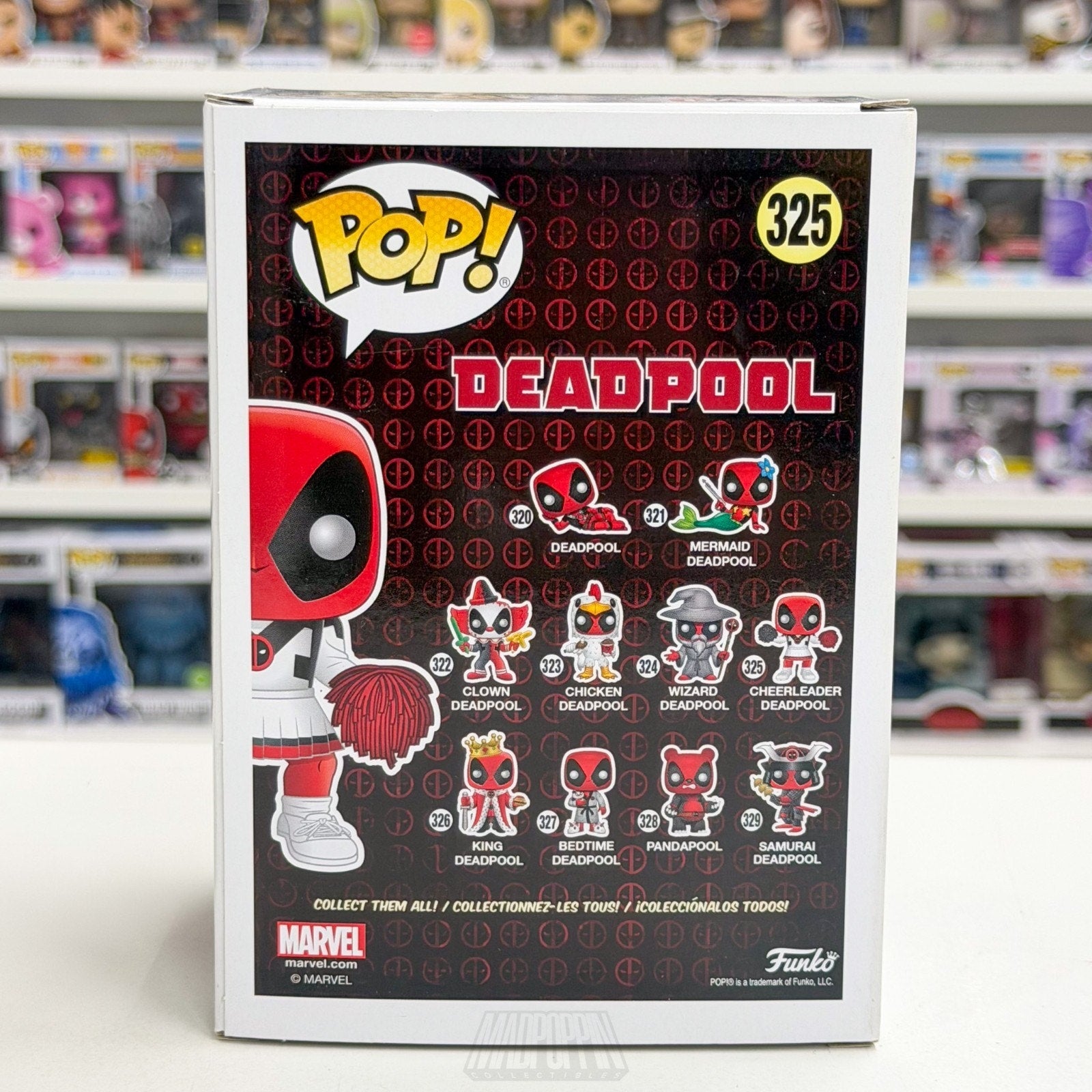 Funko Pop Marvel Cheerleader Deadpool BoxLunch 325 Mercenary Toy Vinyl Figure
