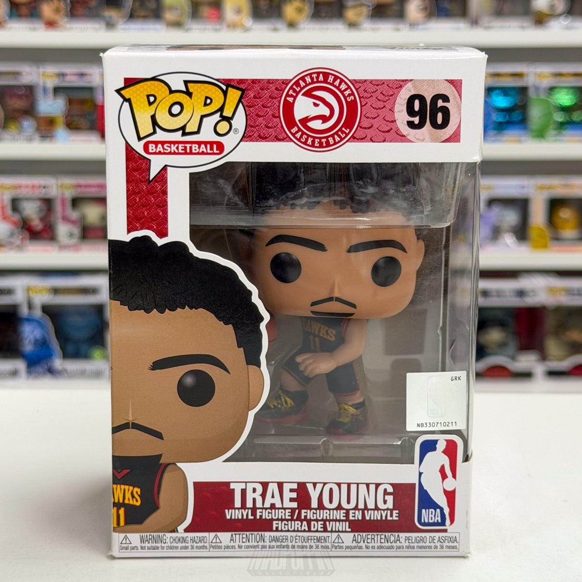 Funko Pop NBA Basketball Atlanta Hawks Trae Young Black Jersey 96 Vinyl Figure