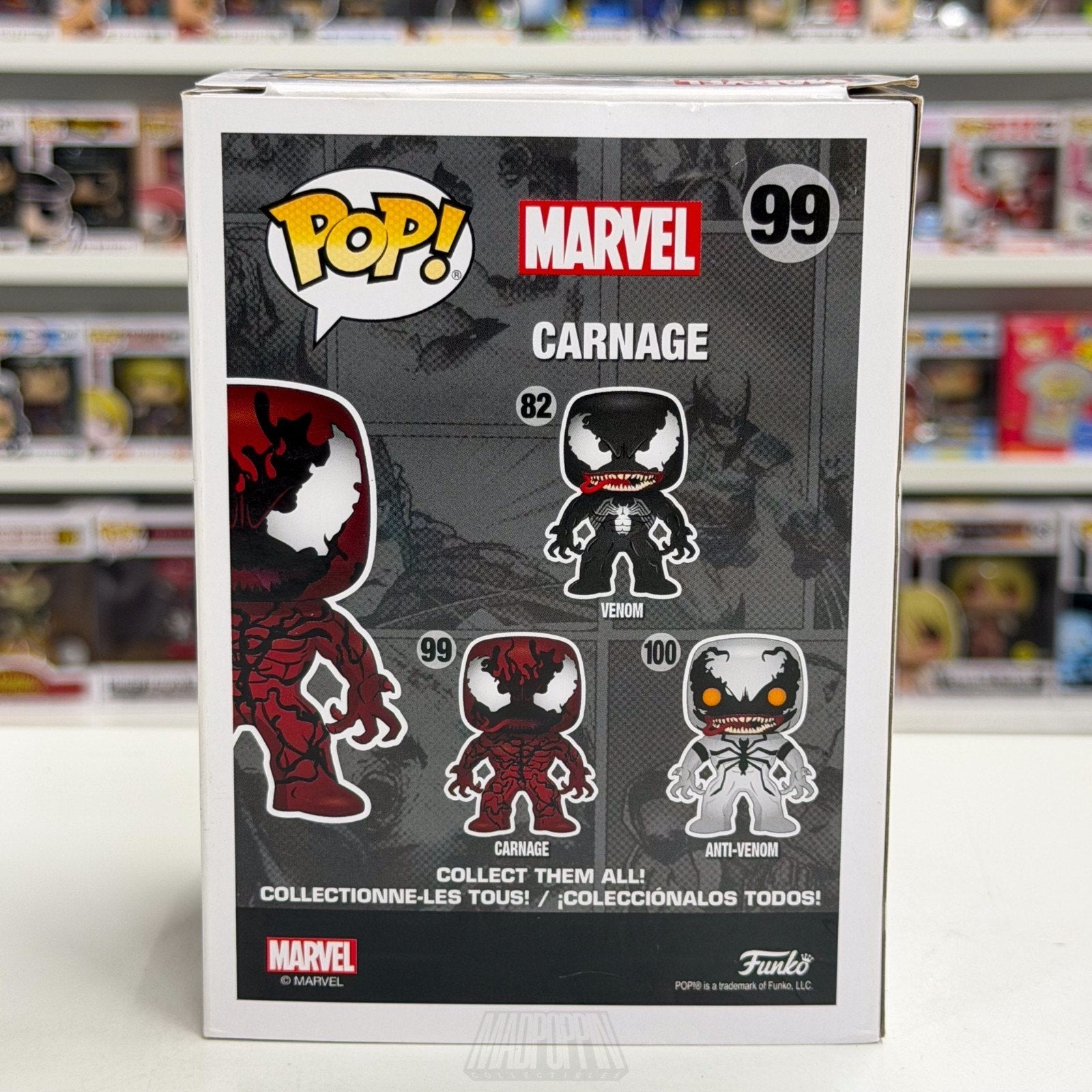 Funko Pop Marvel Carnage Hot Topic Exclusive 99 Symbiote Spider-Man Toy Figure