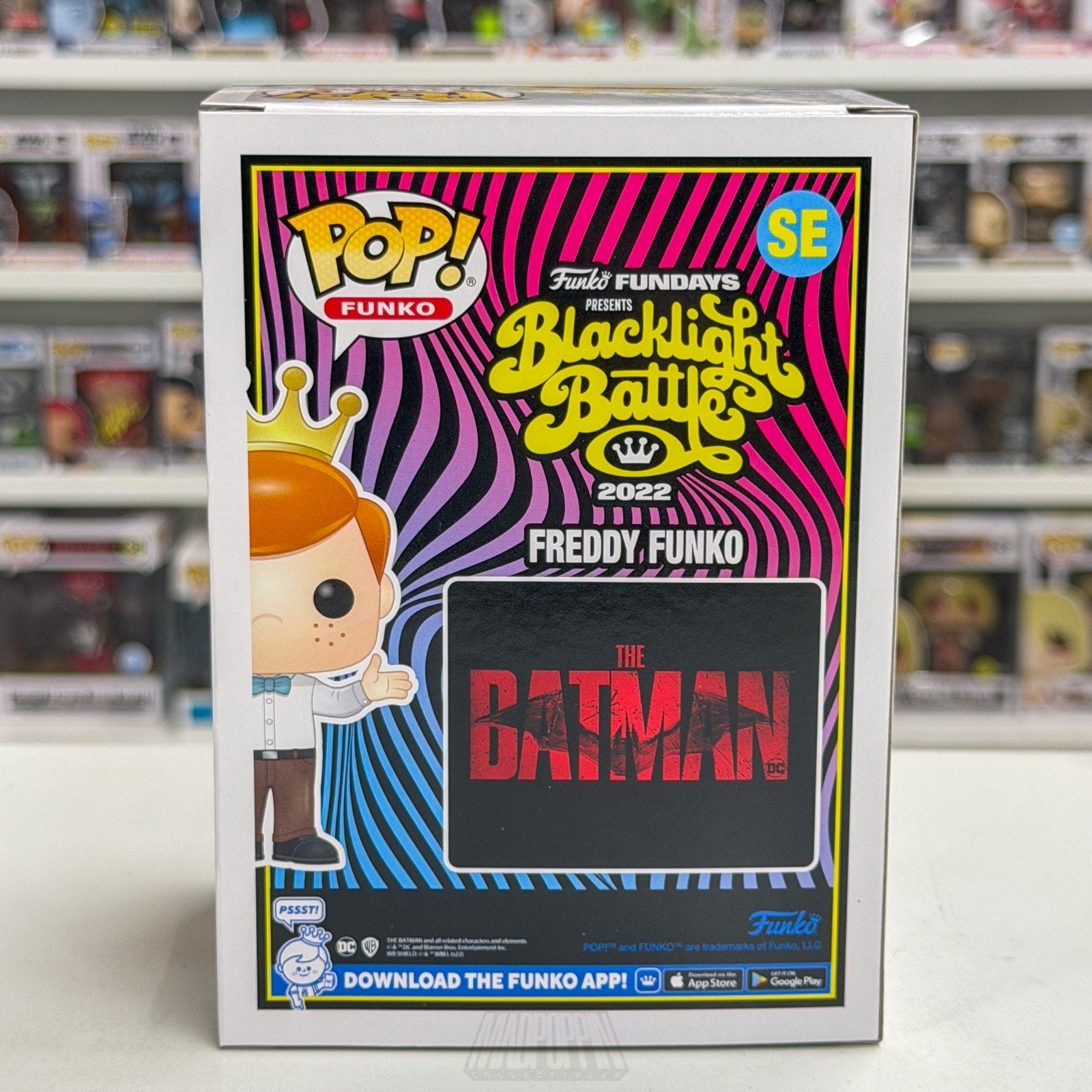 Funko Pop Fundays Blacklight Battle Freddy as Batman SE DC Heroes Vinyl Figure