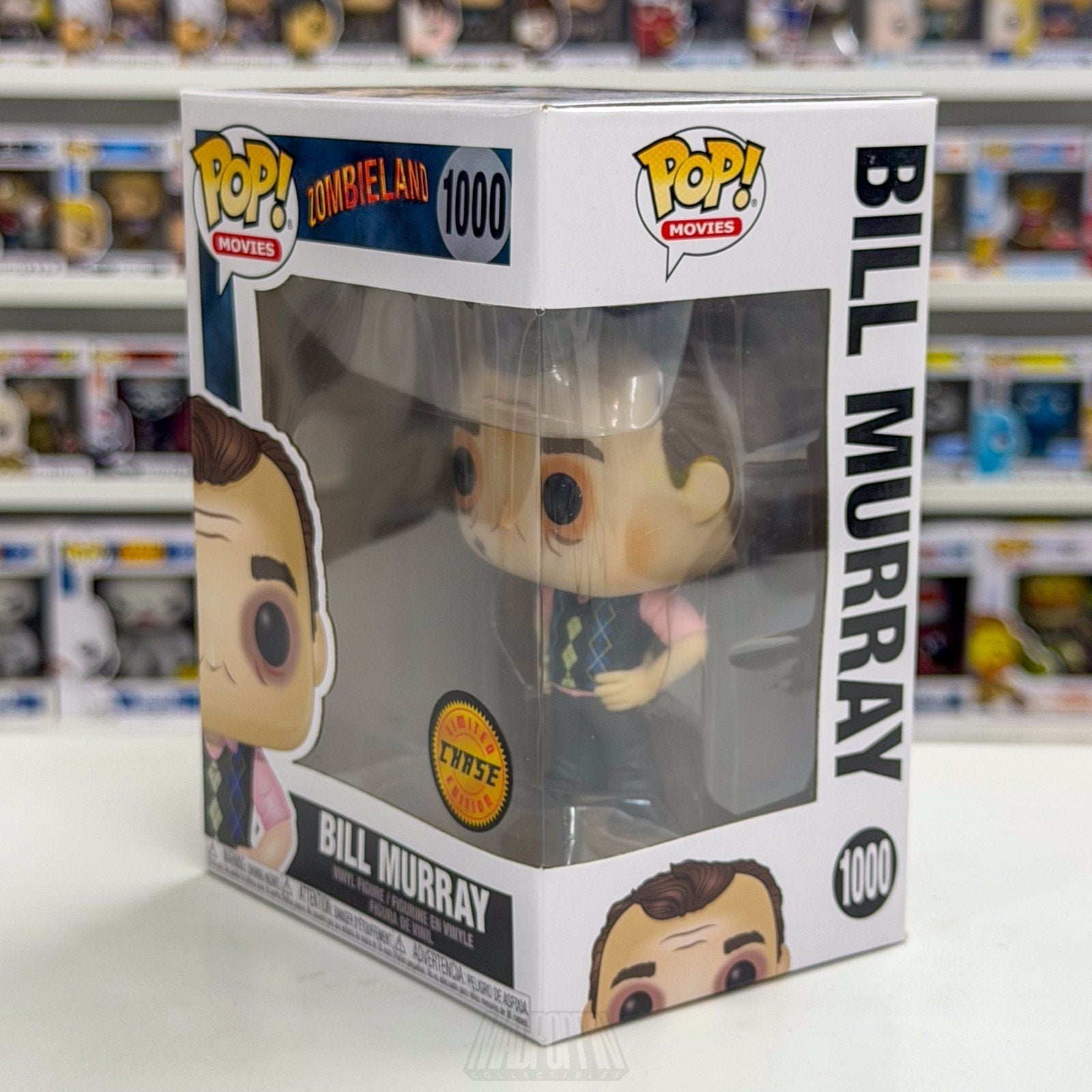 Funko Pop Movies Zombieland Bill Murray Short Hair Chase 1000 Comedy Toy Figure