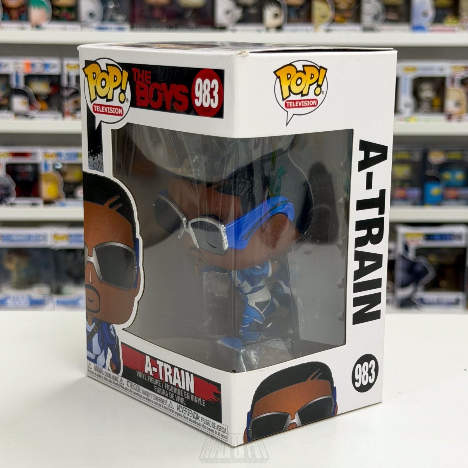 Funko Pop TV The Boys A-Train 983 Worlds Fastest Man Compound V Toy Vinyl Figure