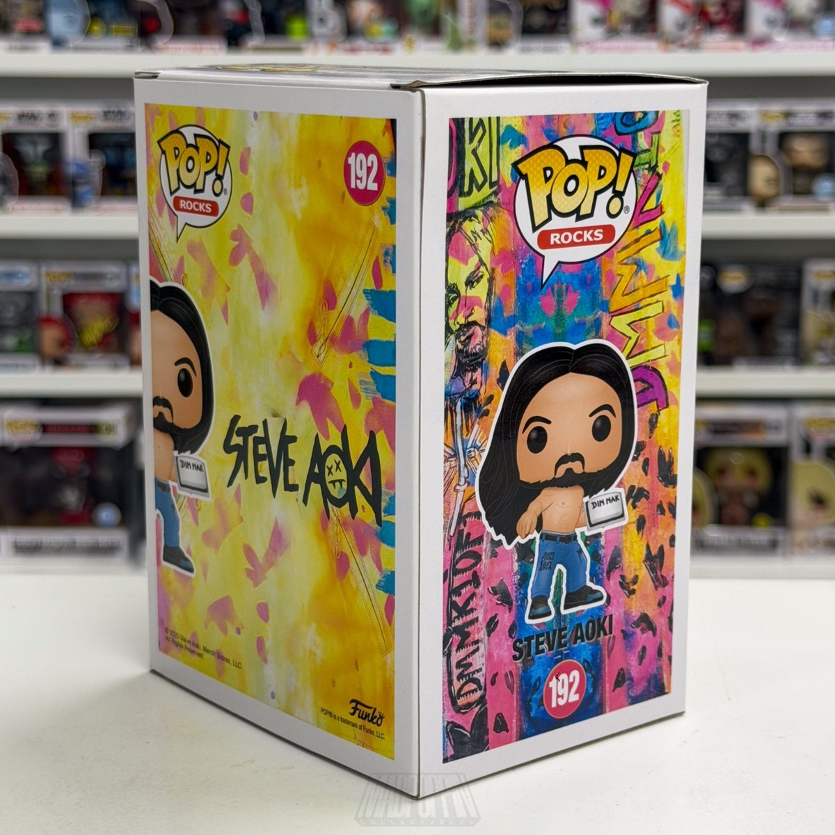 Funko Pop Rocks Steve Aoki Dim Mak Cake 192 Music DJ EDM House Toy Vinyl Figure