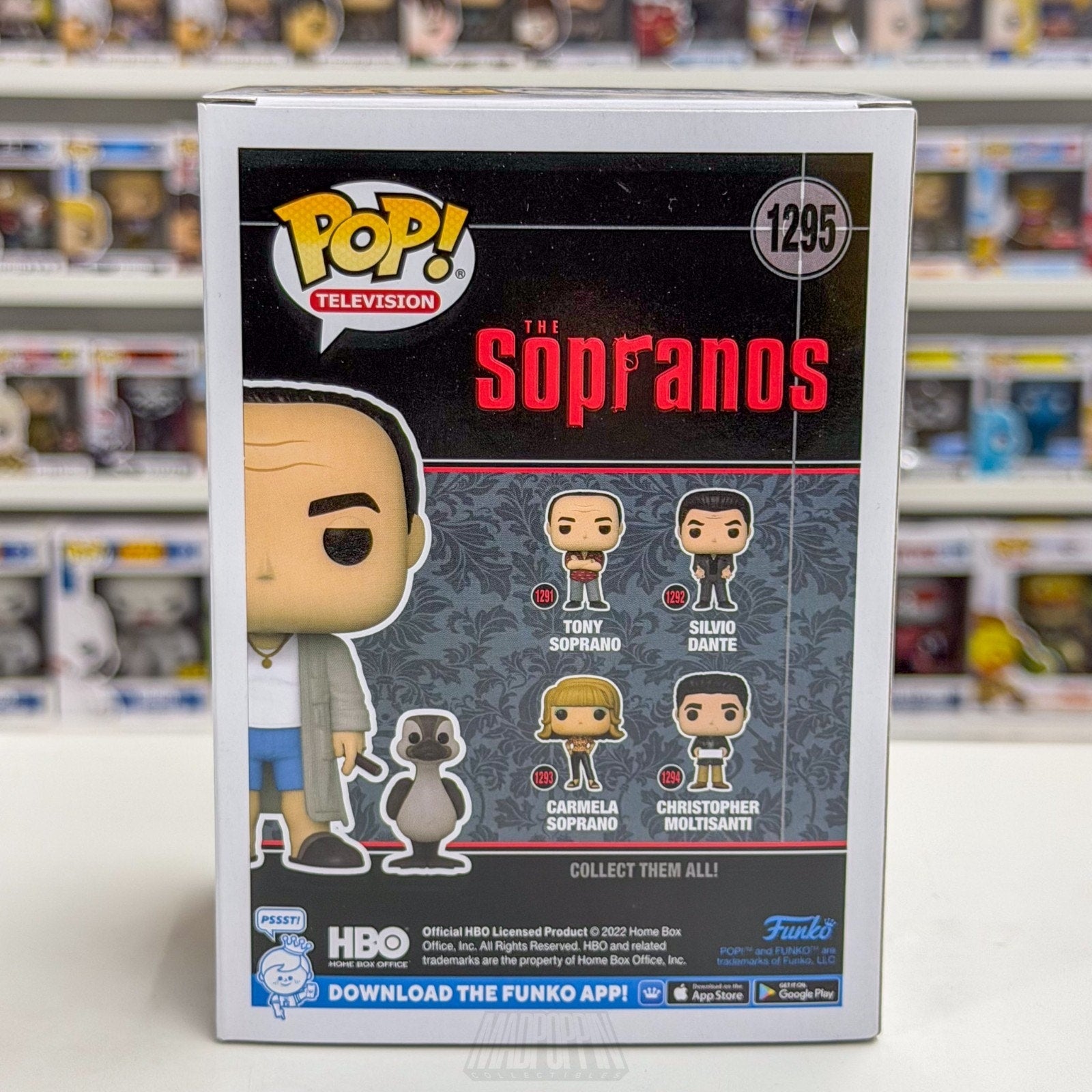 Funko Pop TV HBO Tony Soprano w/Duck Amazon 1295 Italian Mafia Toy Vinyl Figure