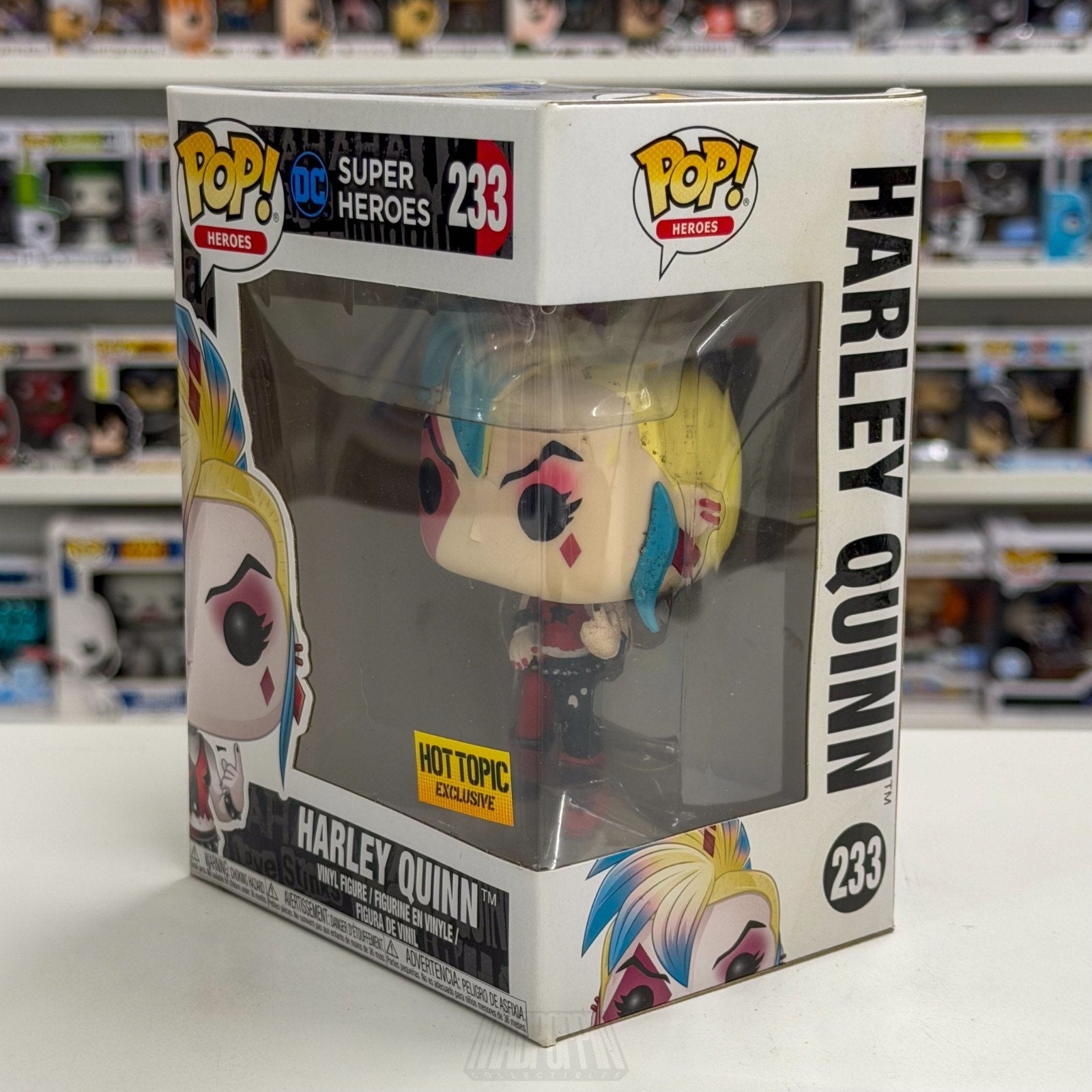 Funko Pop DC Super Heroes Harley Quinn Skullbags Hot Topic 233 Toy Vinyl Figure