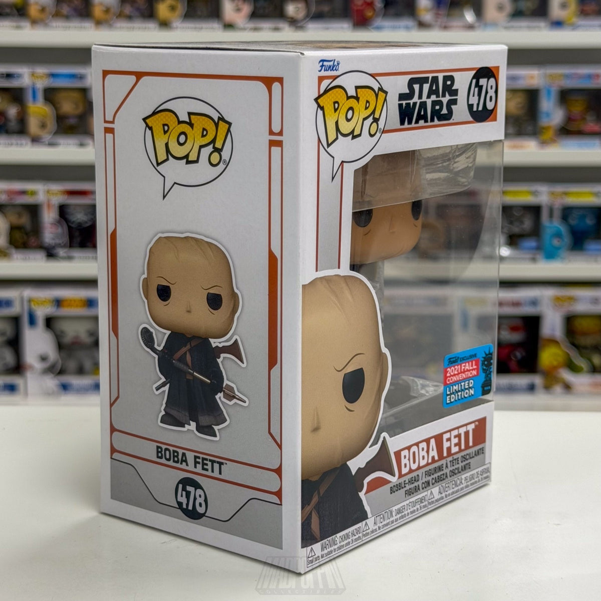 Funko Pop Star Wars Mandalorian Boba Fett NYCC Fall Con 478 Hunter Vinyl Figure