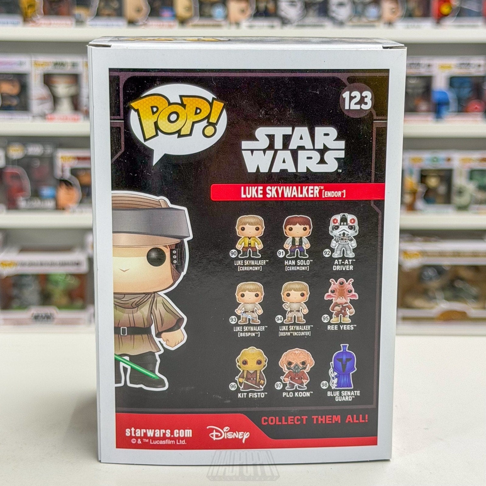 Funko Pop Star Wars Return of the Jedi Luke Skywalker Endor 123 Toy Vinyl Figure
