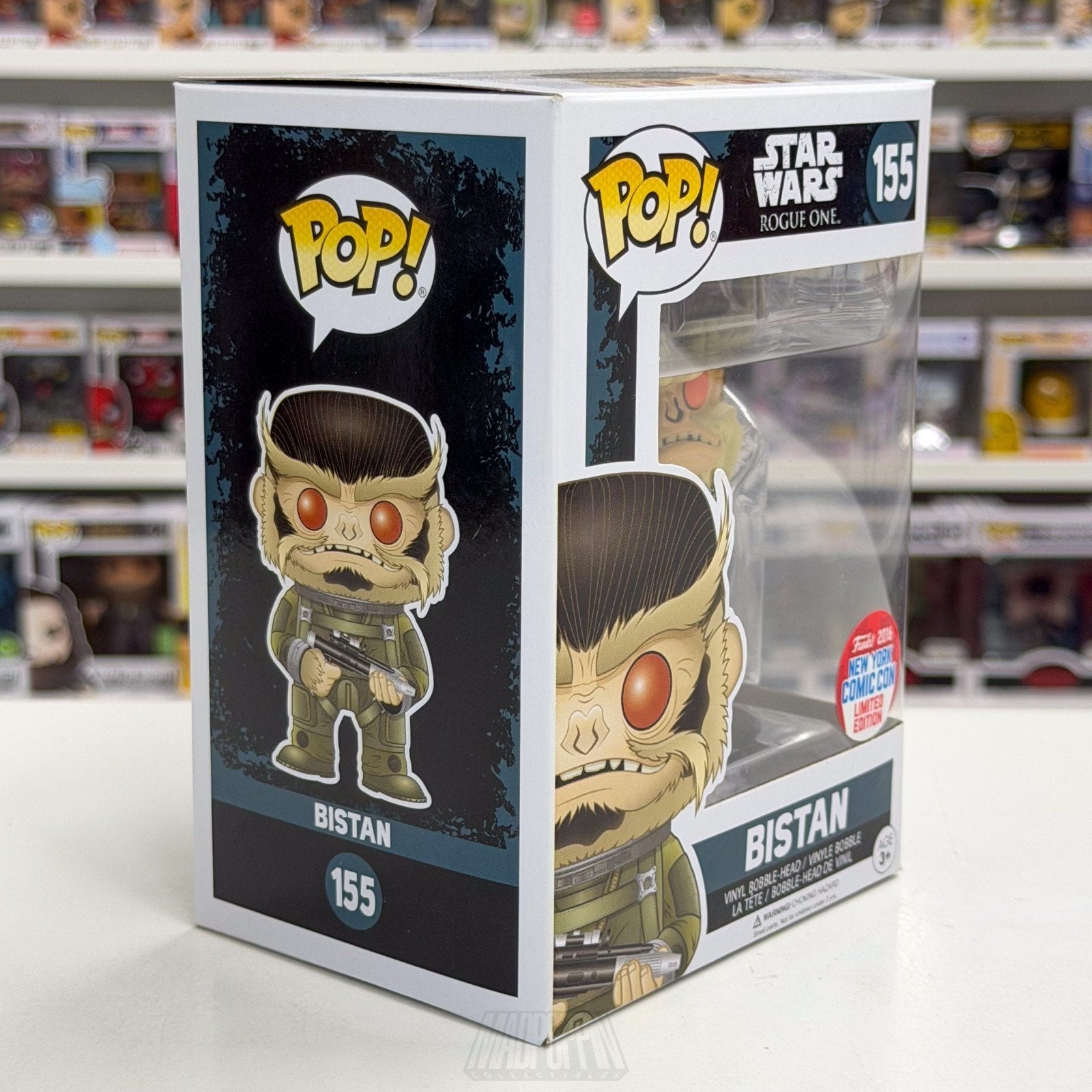 Funko Pop Star Wars Rogue One Bistan NYCC New York Comic Con 155 Vinyl Figure