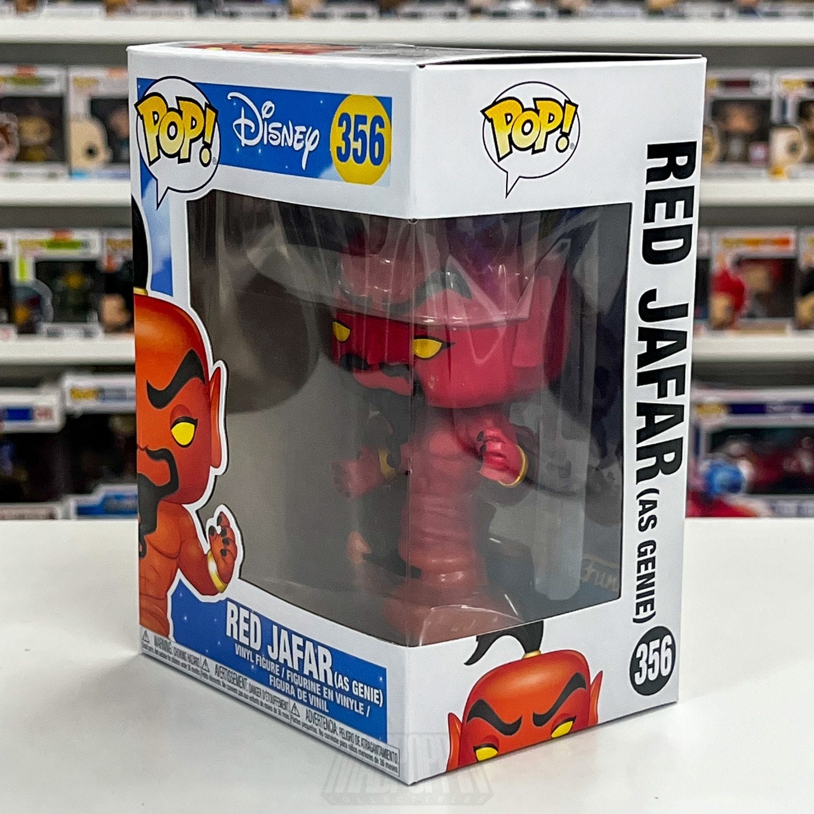 Funko Pop Disney Aladdin Red Jafar as Genie 356 Sultan Villian Toy Vinyl Figure