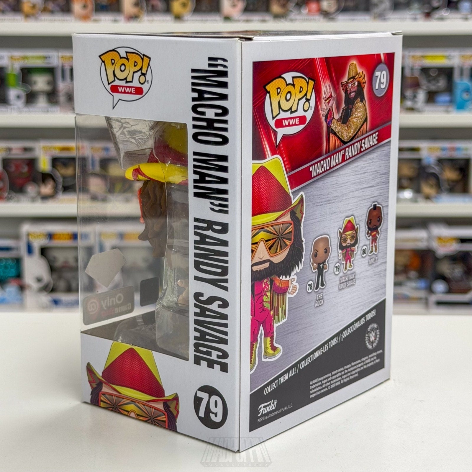 Funko Pop WWE Macho Man Randy Savage Orange Starburst Diamond GameStop 79 Figure