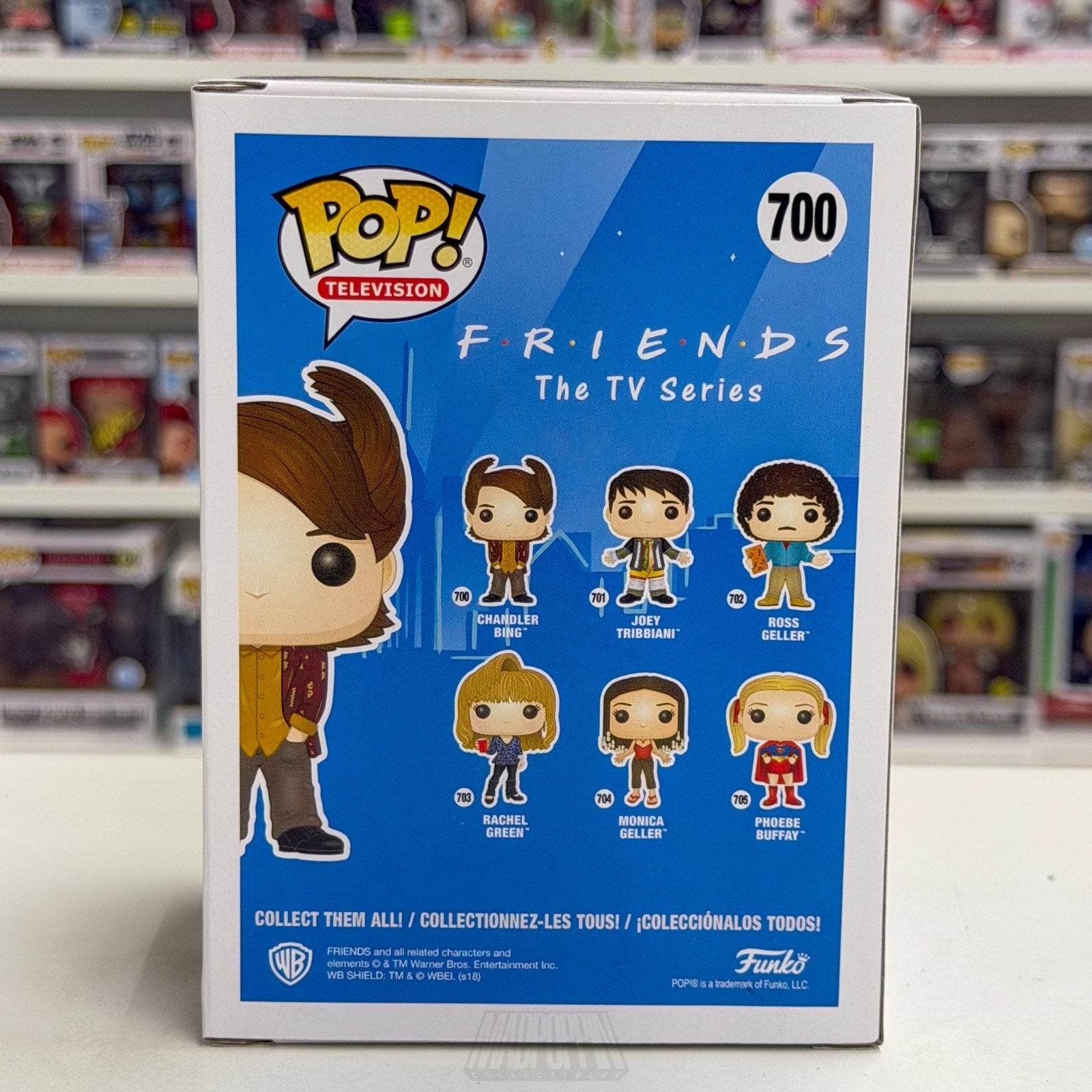 Funko Pop Tv Friends Chandler Bing 80s Hair 700 Comedy Sitcom Toy Vinyl Figure