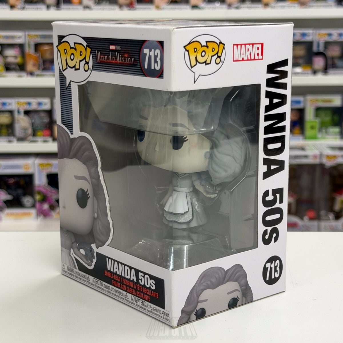 Funko Pop Marvel WandaVision Wanda 50s 713 Scarlet Witch MCU Toy Vinyl Figure