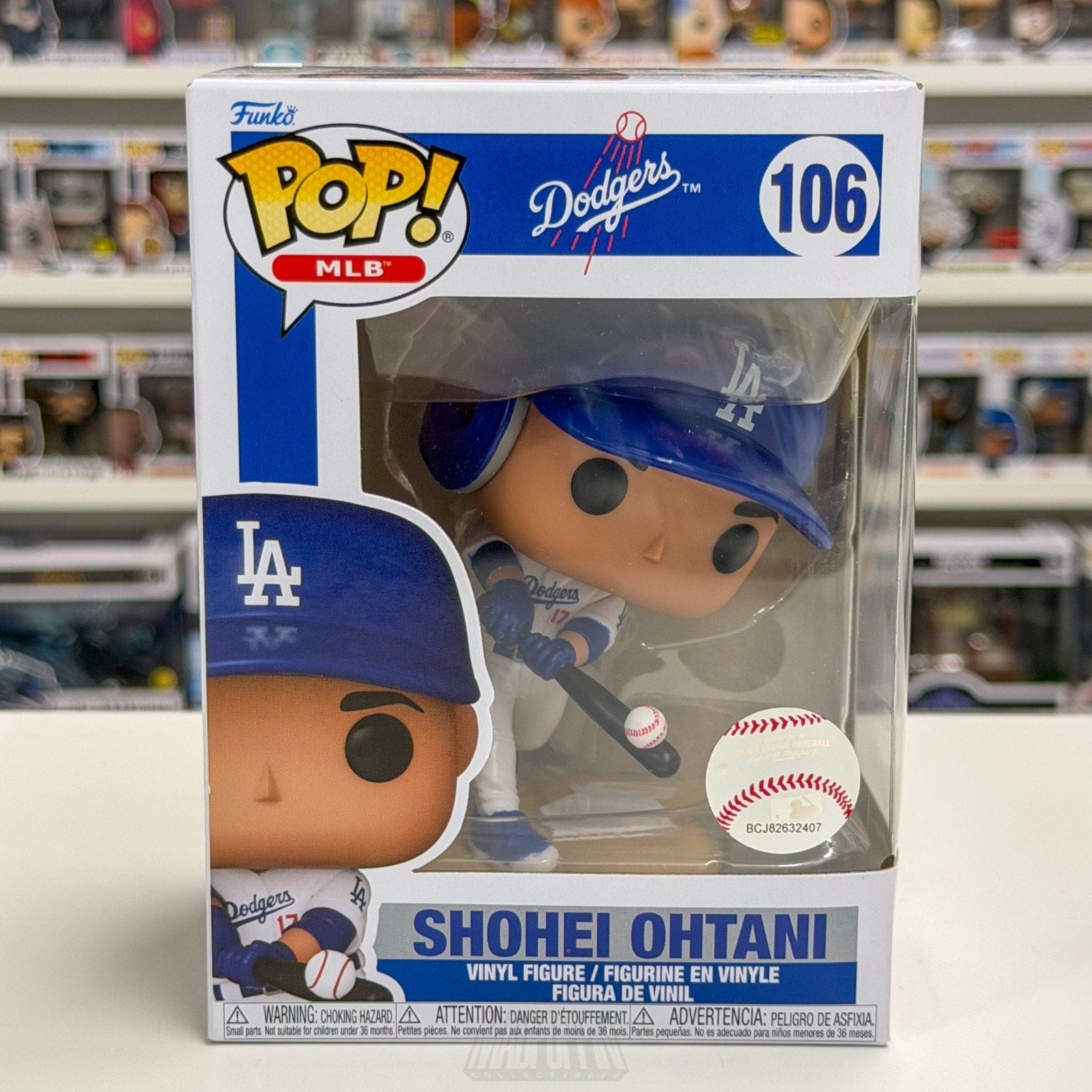 Funko Pop MLB Los Angeles Dodgers Shohei Ohtani Batting 106 Champs Vinyl Figure