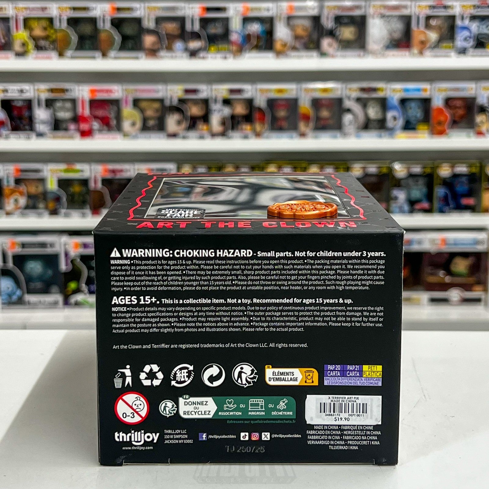 Thrilljoy PIX Art the Clown Hot Topic Scare Fair 2025 Bloody Clown Vinyl Figure7