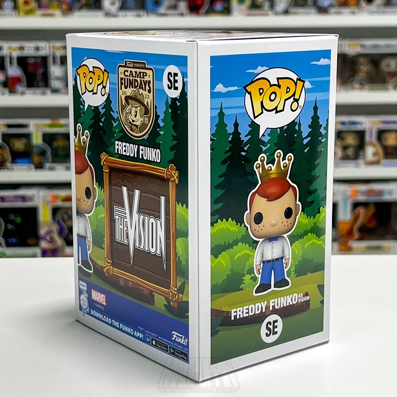 Funko Pop Freddy as White Vision SE Glow in the Dark Camp Fundays 600 PCS Marvel