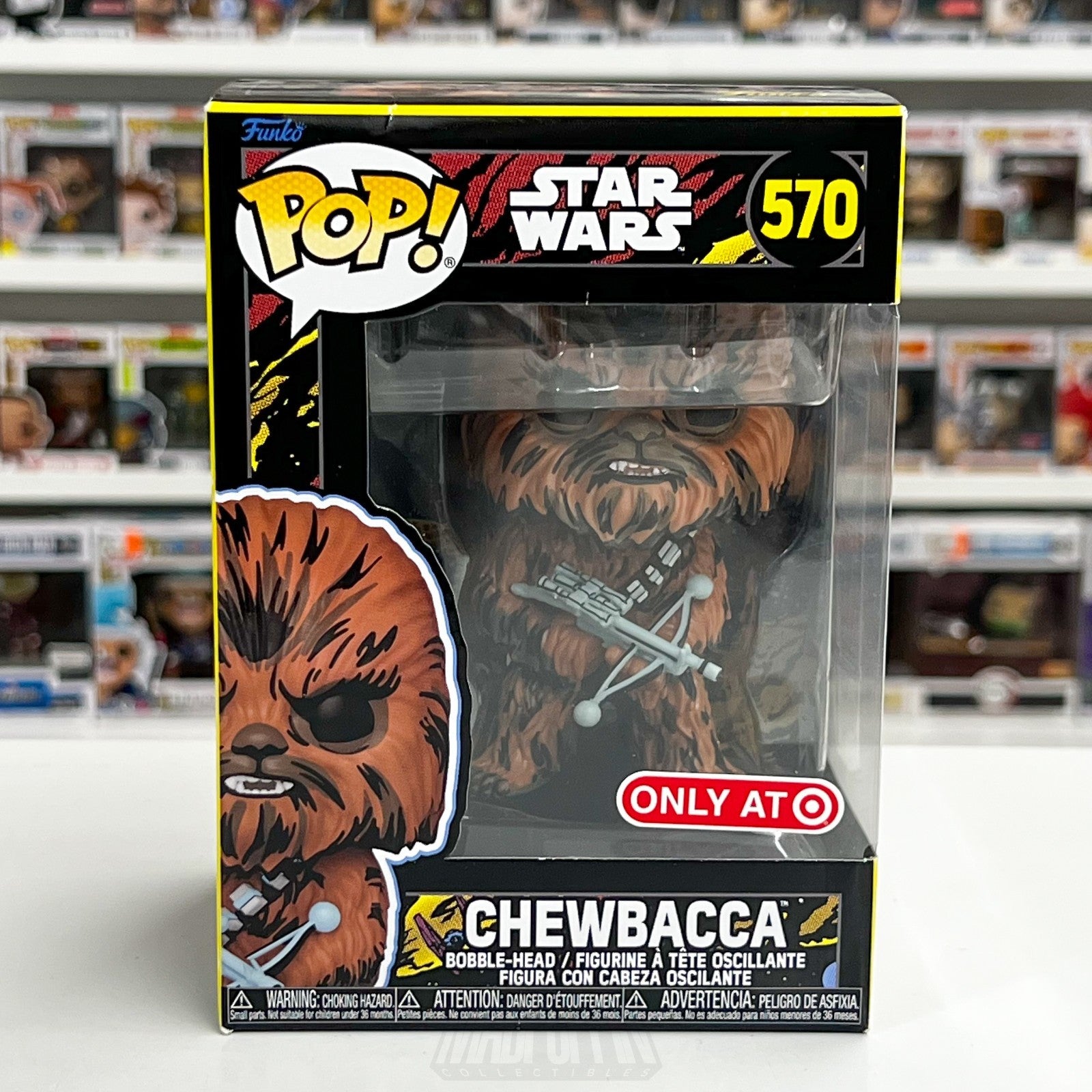 Funko Pop Star Wars Chewbacca w/Bowcaster Retro Target 570 Wookie Vinyl Figure0