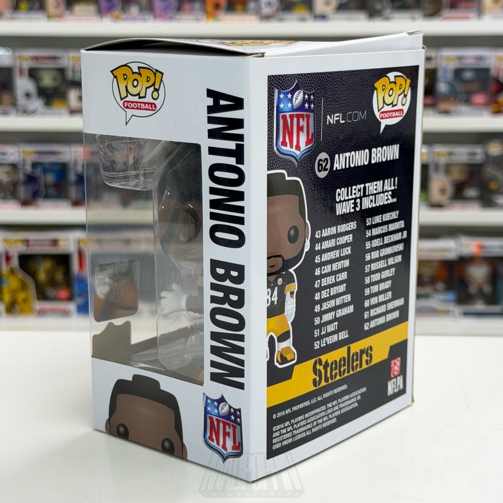 Funko Pop Football NFL Pittsburgh Steelers Antonio Brown 62 Wave 3 Vinyl Figure2