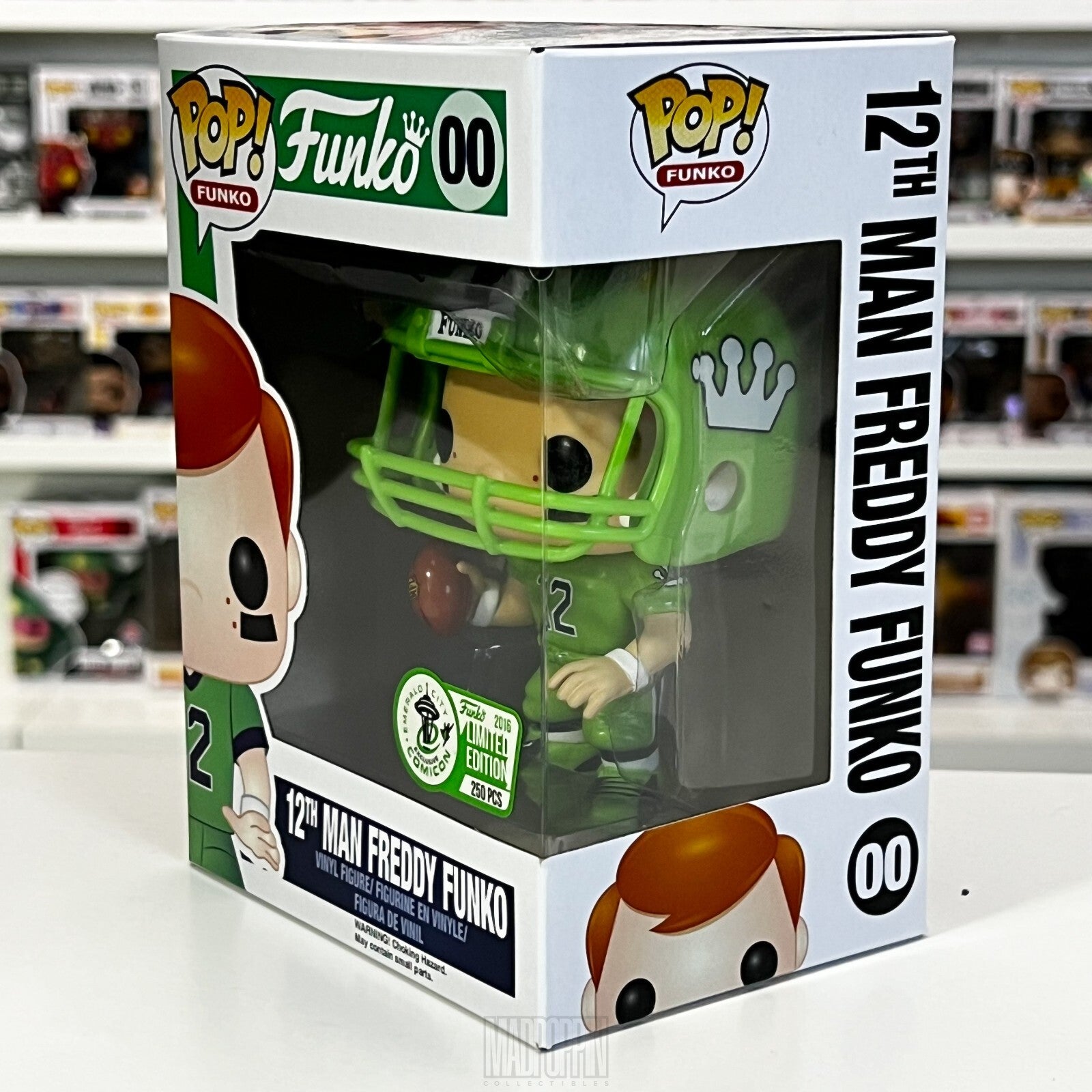 Funko Pop 12th Man Freddy Funko Football Player #12 Jersey ECCC 250 Pcs 00