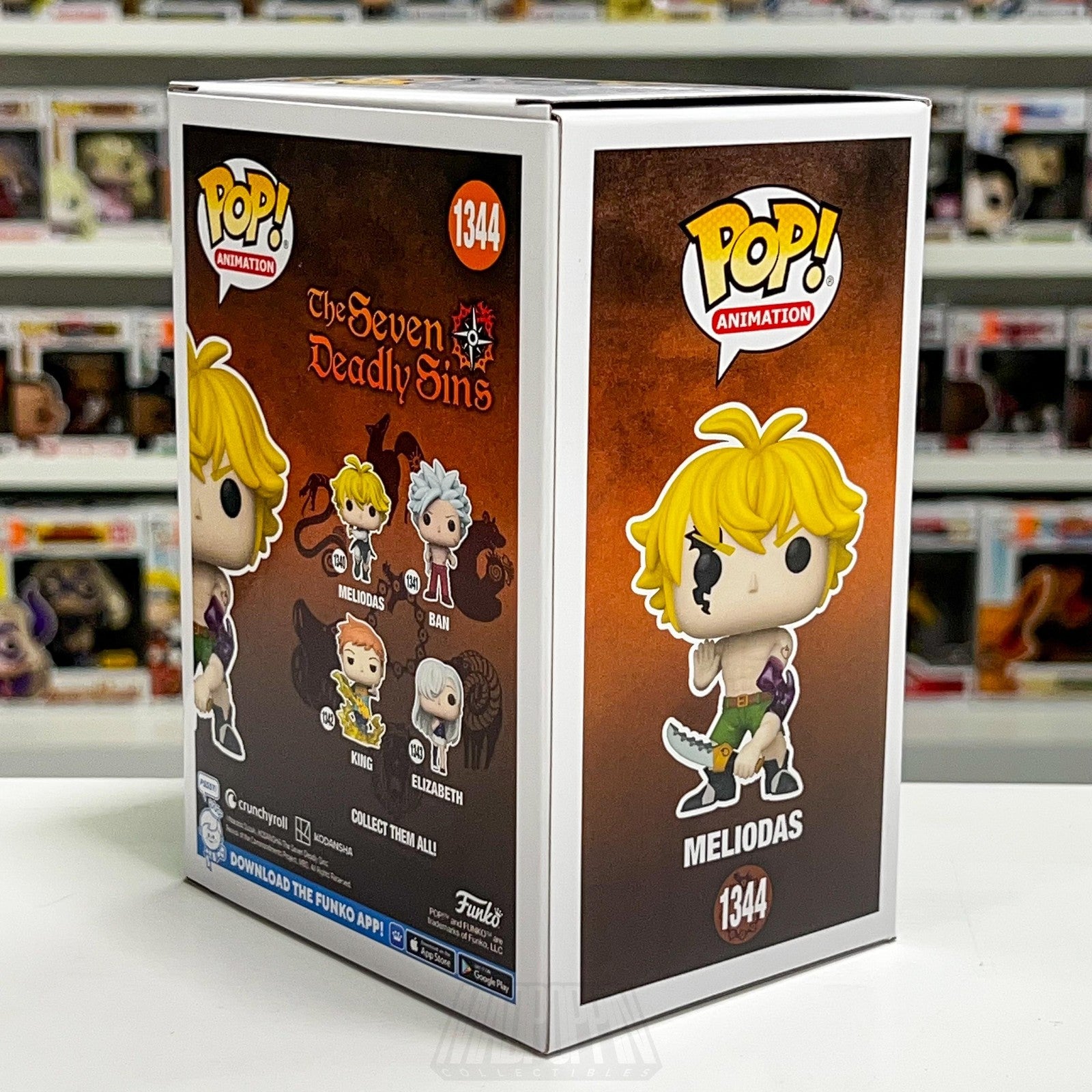 Funko Pop Animation Seven Deadly Sins Meliodas 1344 PX Previews Glow Chase Anime