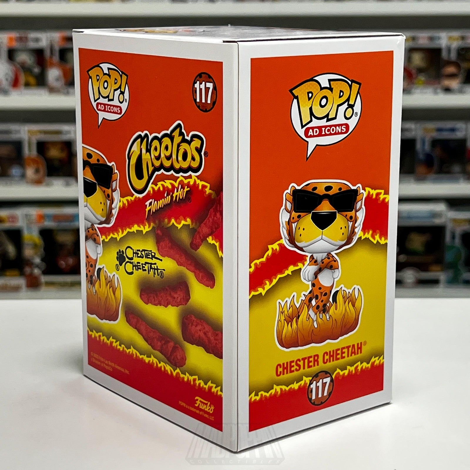 Funko Pop Ad Icons Cheetos Flamin' Hot Chester Cheetah 117 BoxLunch Glow Vinyl