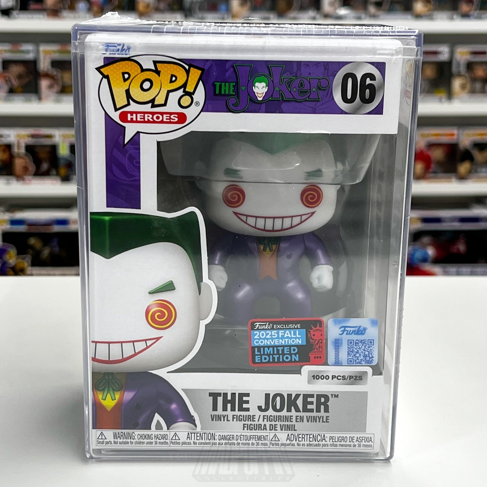 Funko Pop DC Heroes Joker Metallic 2025 Fall Con 1000 NYCC PCS 06 Vinyl Figure0